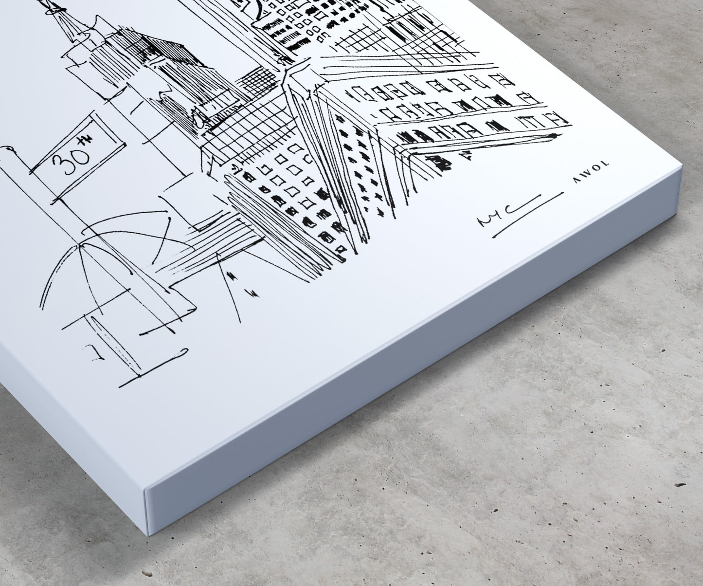 New York City Art, Iconic Skyscrapers: Canvas Print