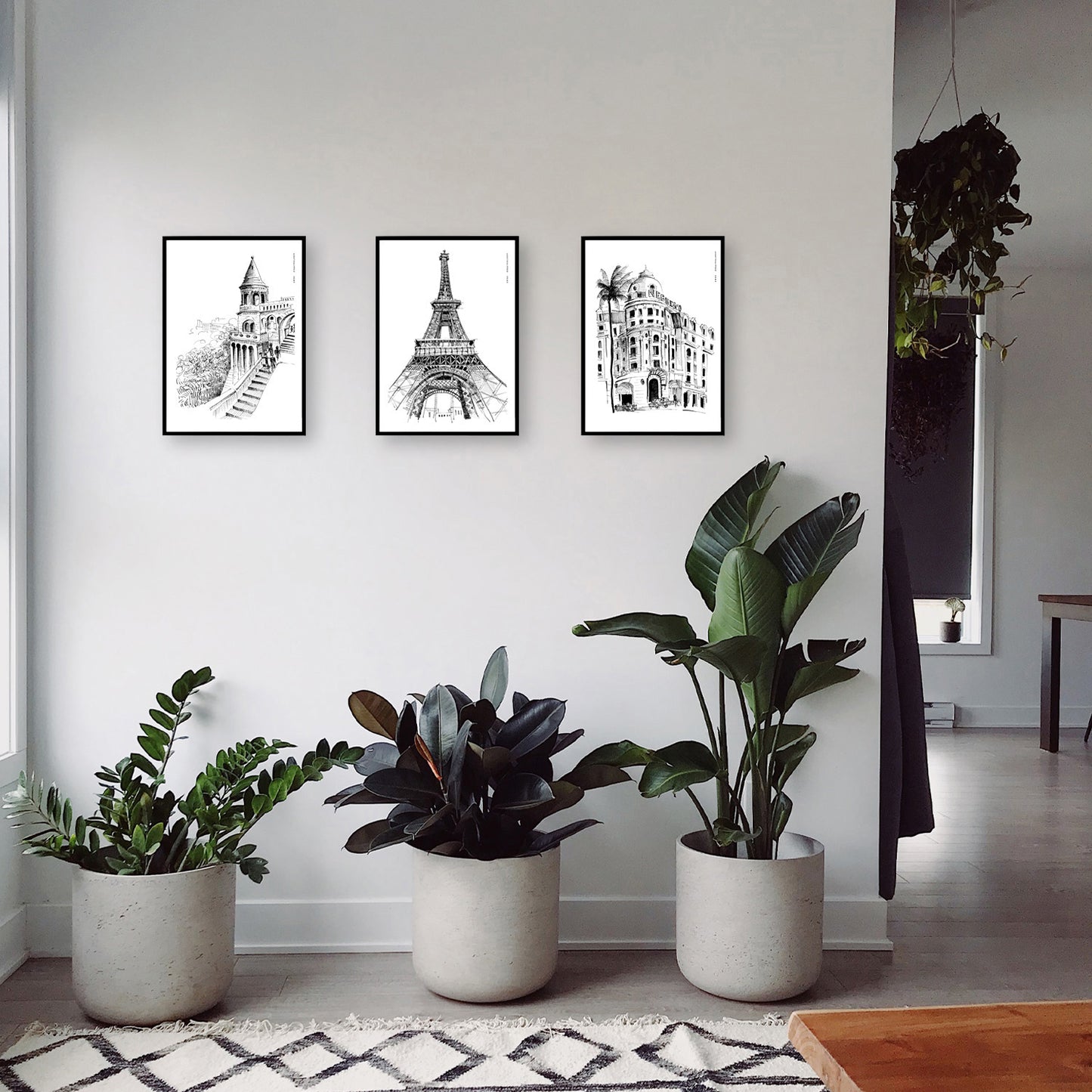 Palm Trees On The French Riviera: Côte d'Azur Framed Art Print