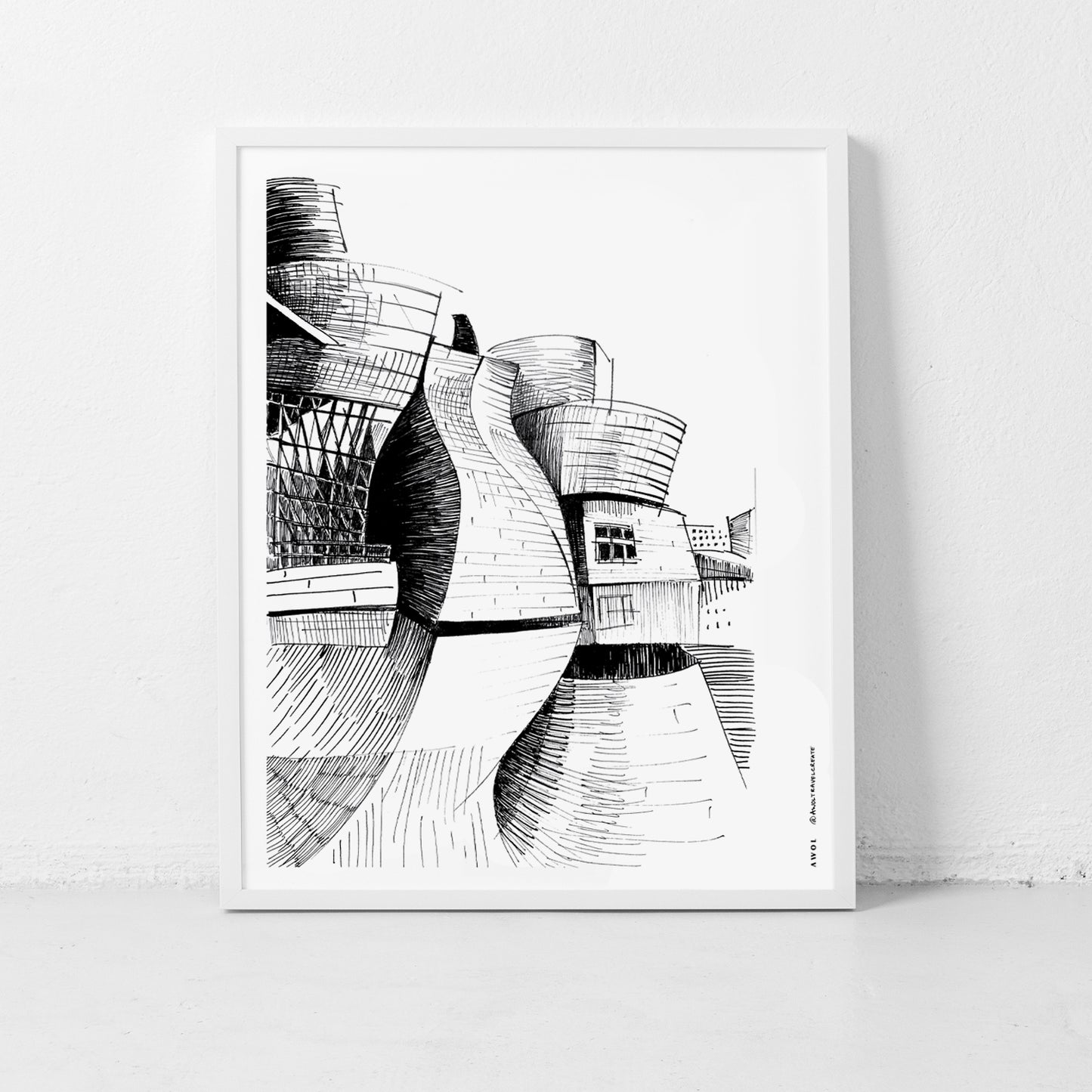 The Guggenheim Bilbao, Modern Architecture Masterpiece: Framed Art Print