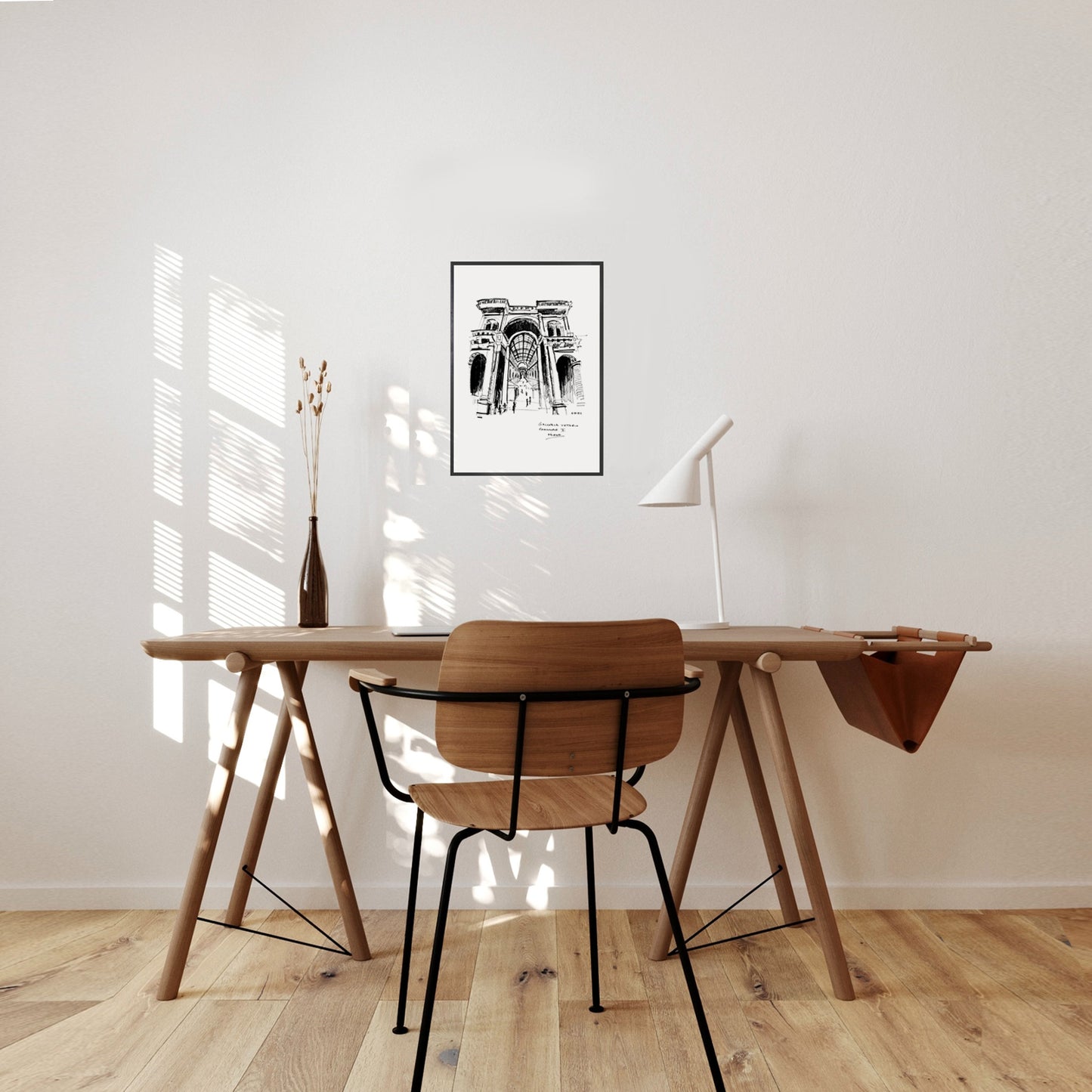 Milan City Art Print With Luxury Shopping Elegance: Poster Print