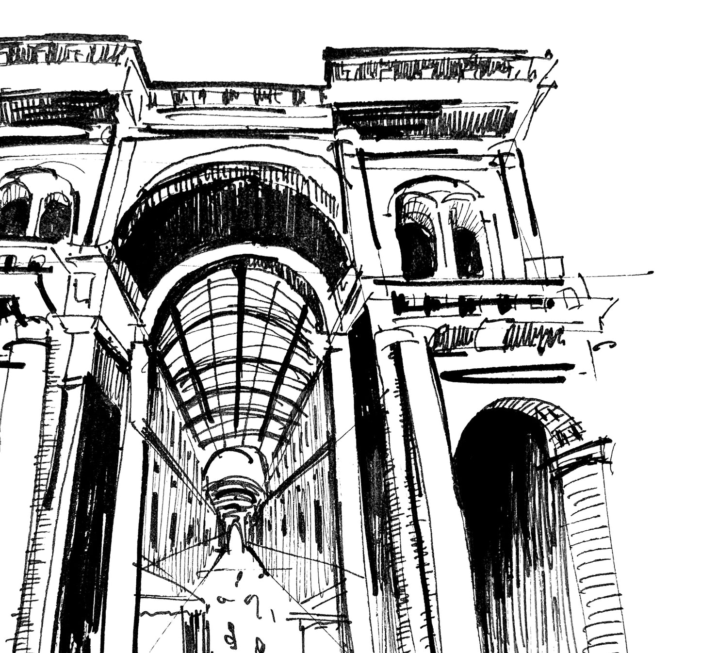 Milan City Art Print With Luxury Shopping Elegance: Poster Print