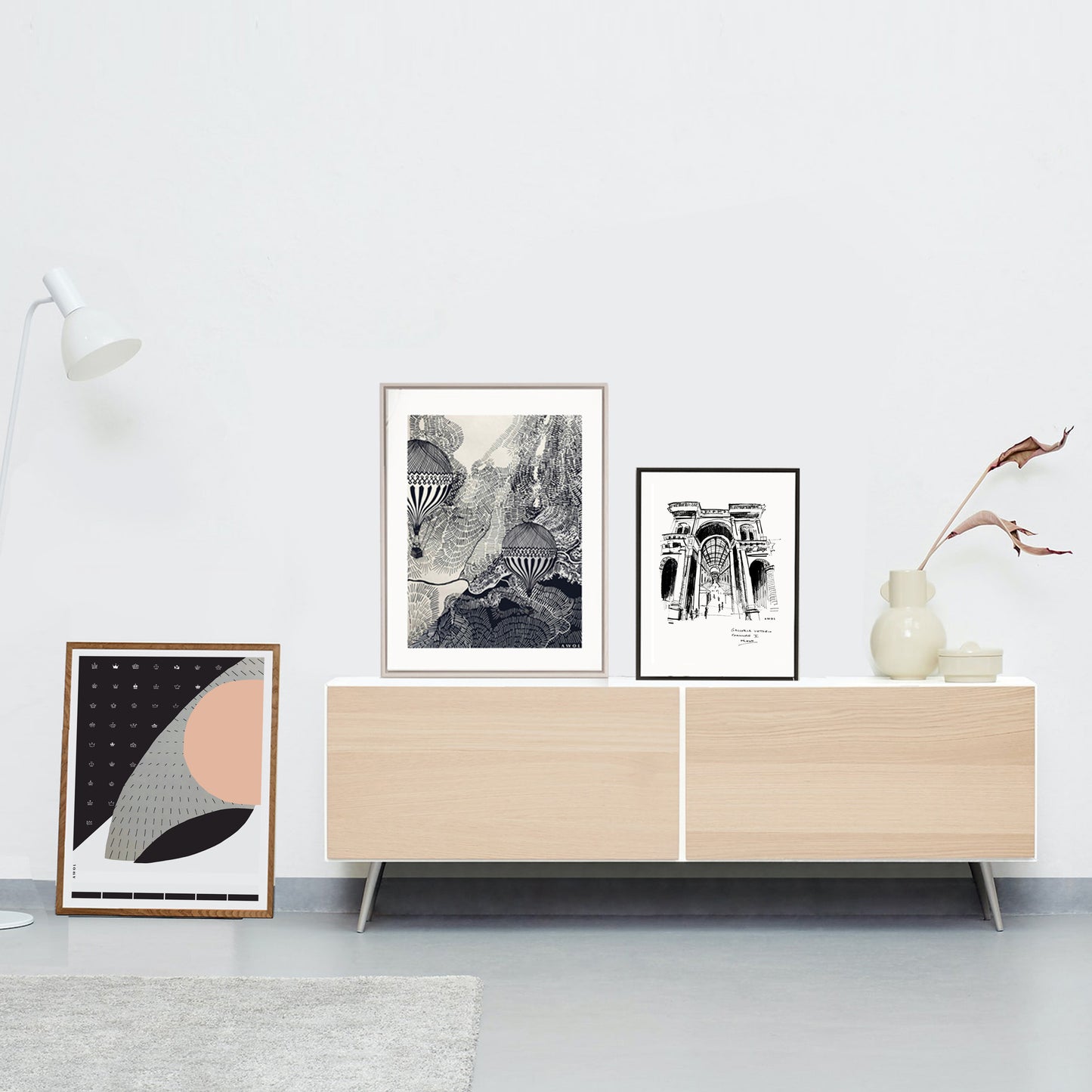 Milan City Art Print With Luxury Shopping Elegance: Poster Print