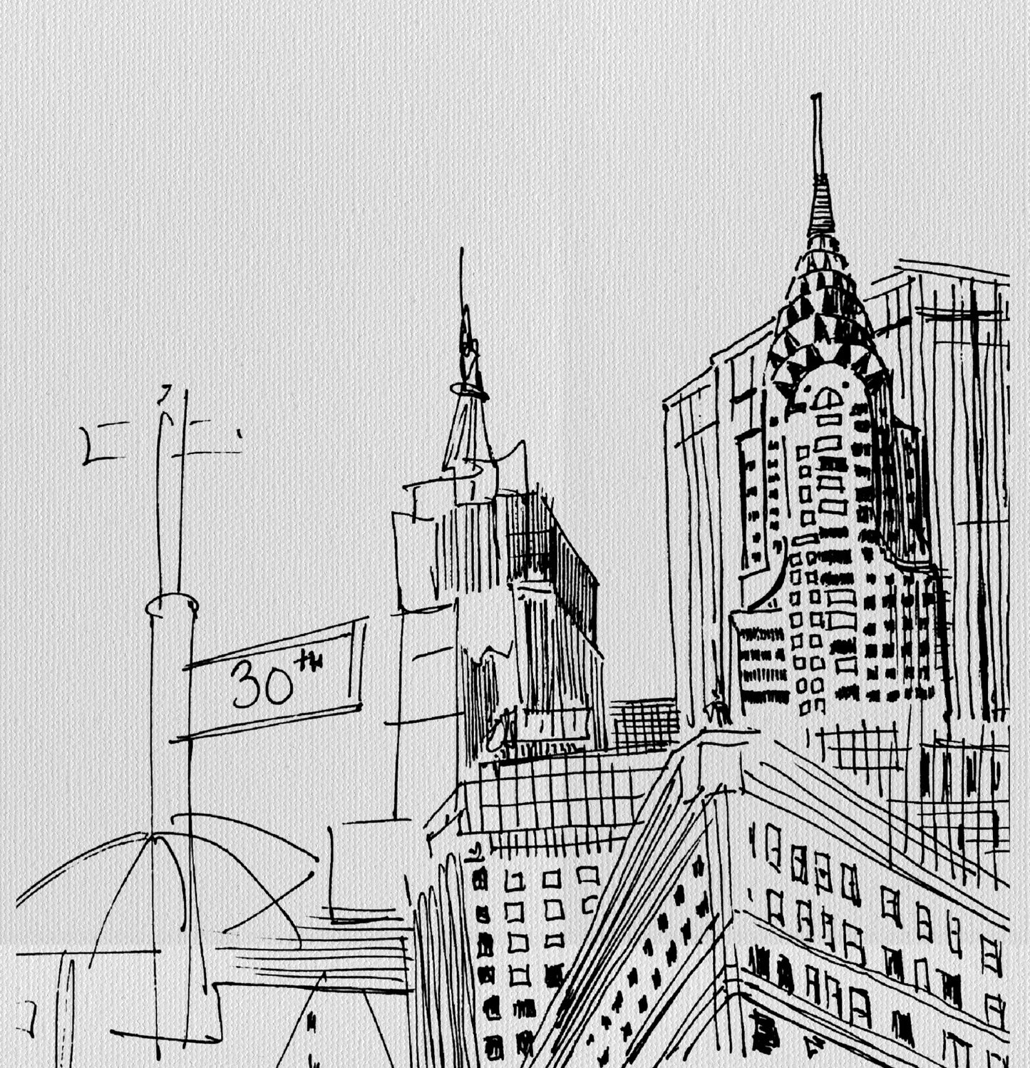 New York City Art, Iconic Skyscrapers: Canvas Print