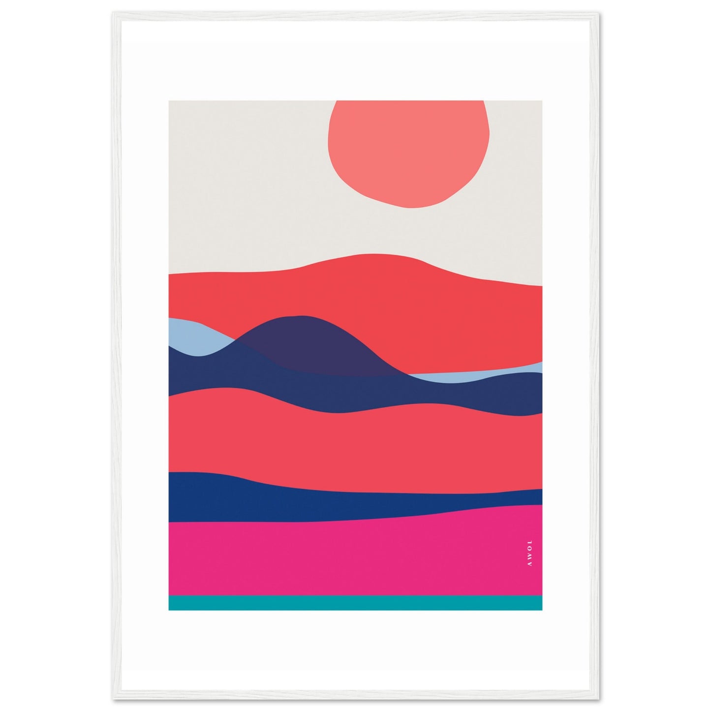 Minimalist Ocean Wall Art: Sunrises And Sunsets Framed Art Print