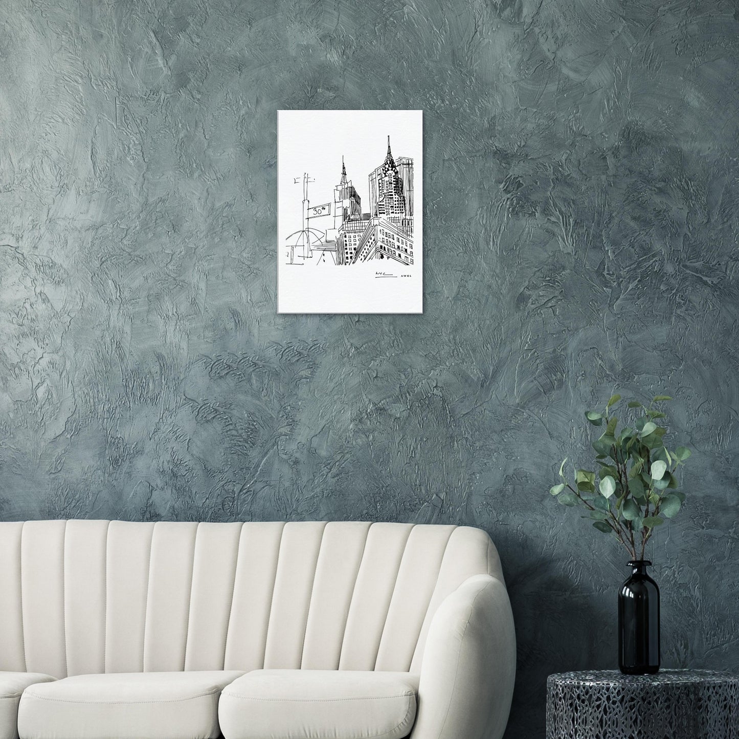 New York City Art, Iconic Skyscrapers: Canvas Print