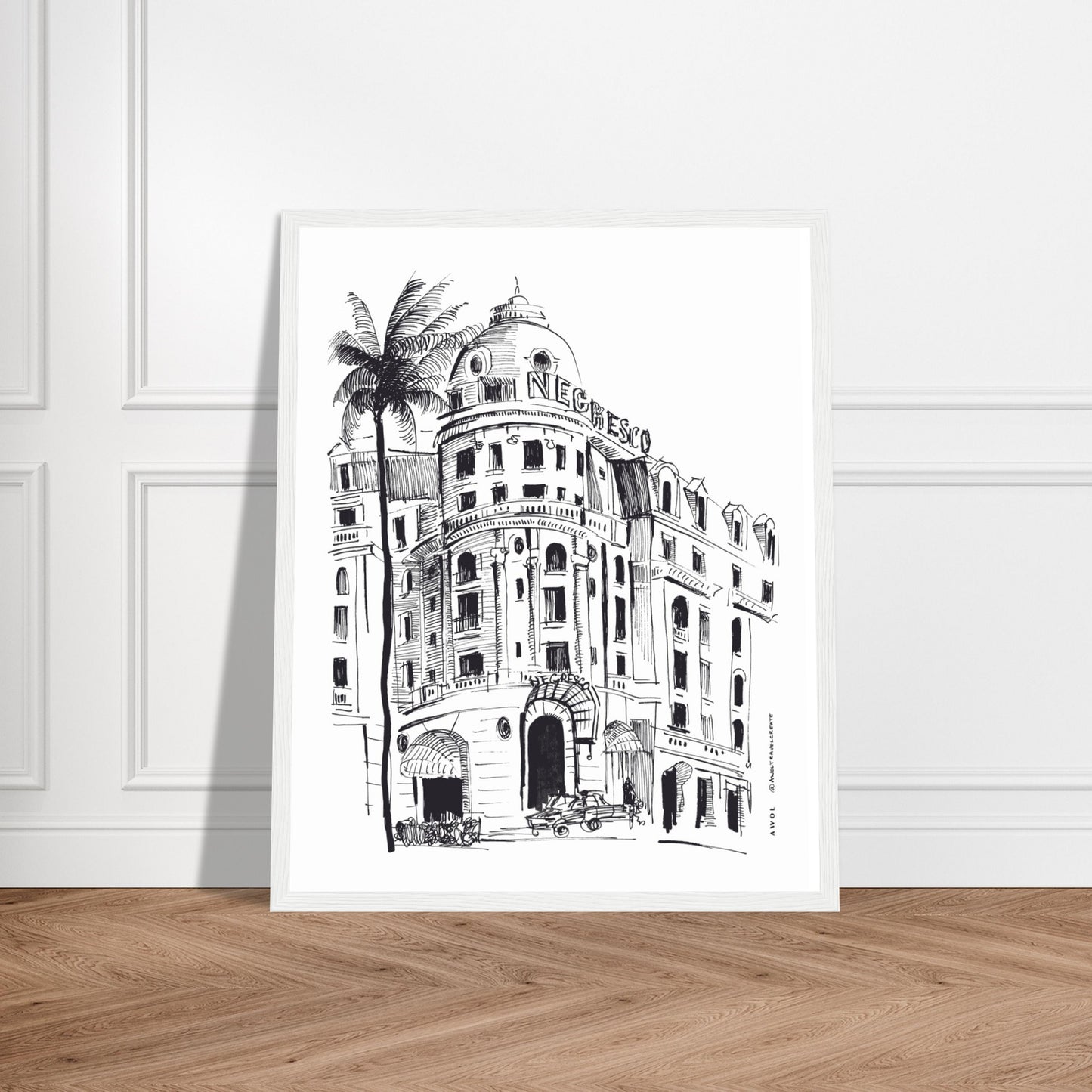 Palm Trees On The French Riviera: Côte d'Azur Framed Art Print