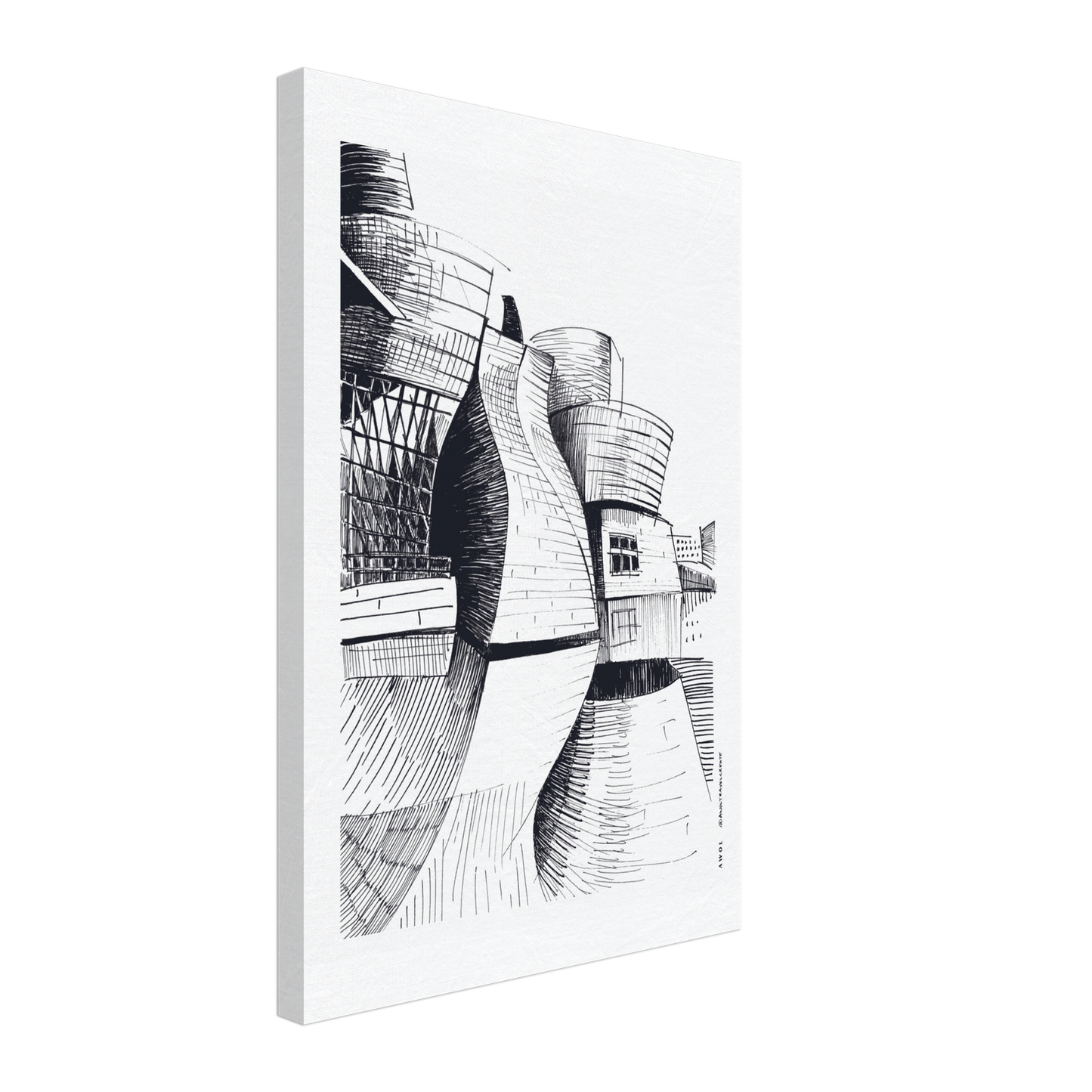The Guggenheim Bilbao, Modern Architecture Wall Art: Canvas Print