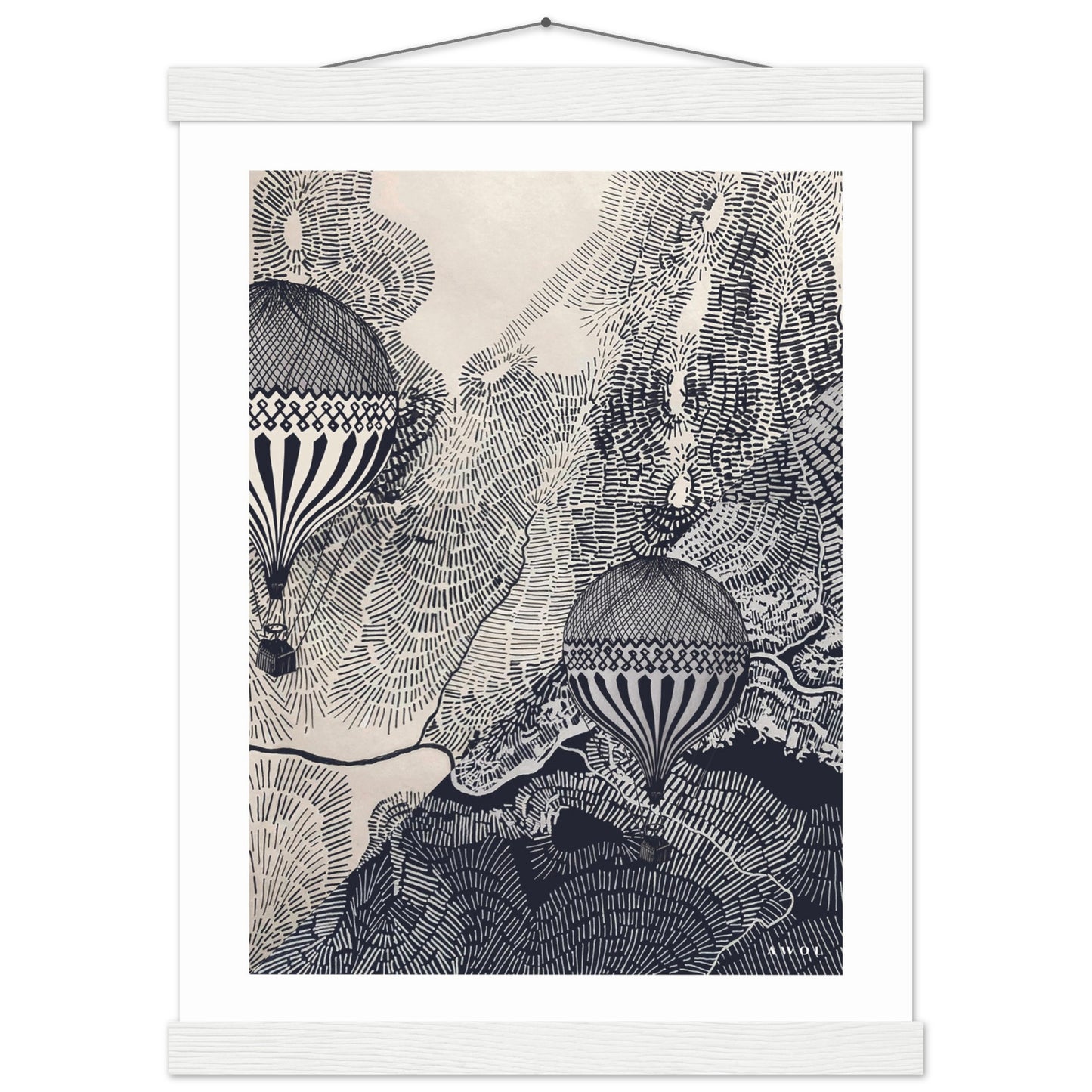 Dream Big Art Print: Vintage Travel In The Sky, Poster With Hanger