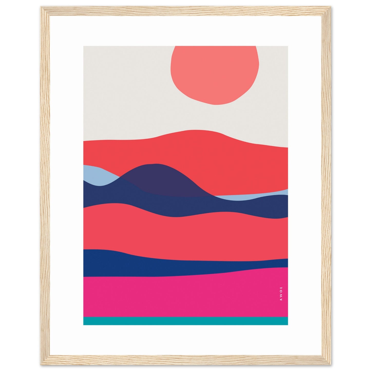 Minimalist Ocean Wall Art: Sunrises And Sunsets Framed Art Print