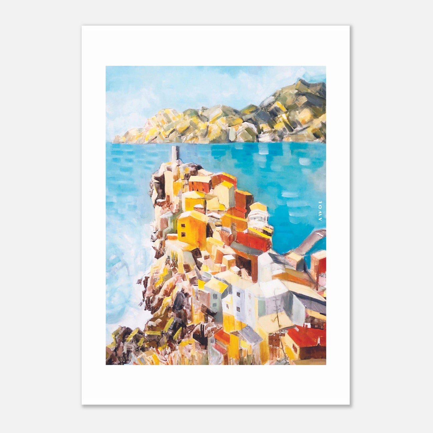 Italy Art Print: Colourful Seaside Towns, Mediterranean Poster Print