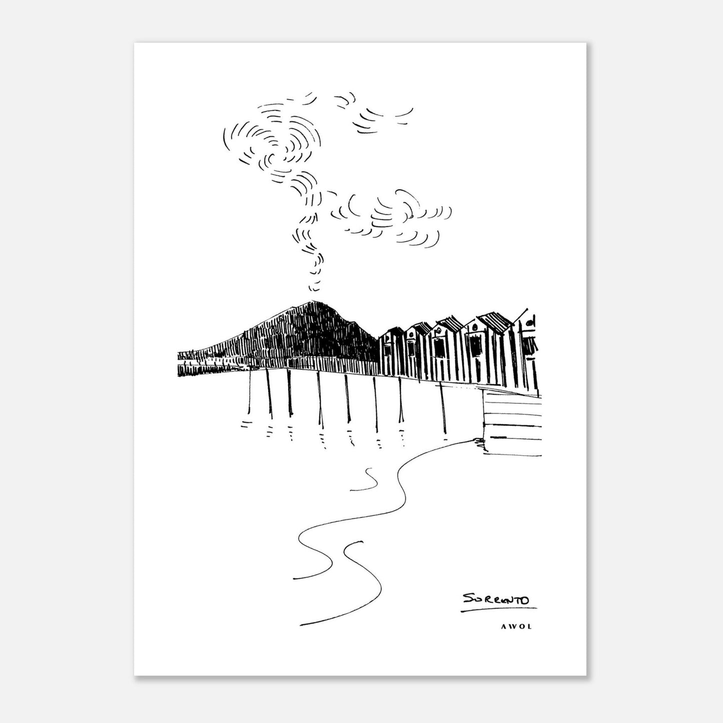 Bay of Naples, Sorrento Views: Amalfi Coast Poster Print - Creations Awol