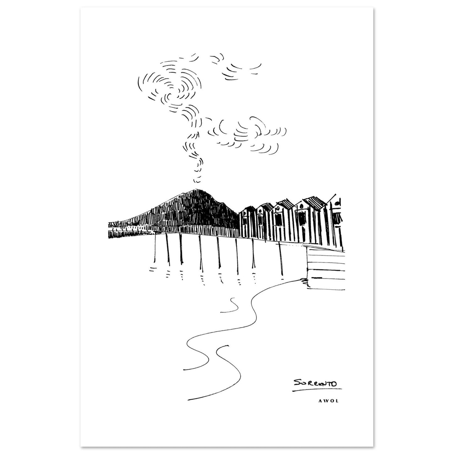 Bay of Naples, Sorrento Views: Amalfi Coast Poster Print - Creations Awol