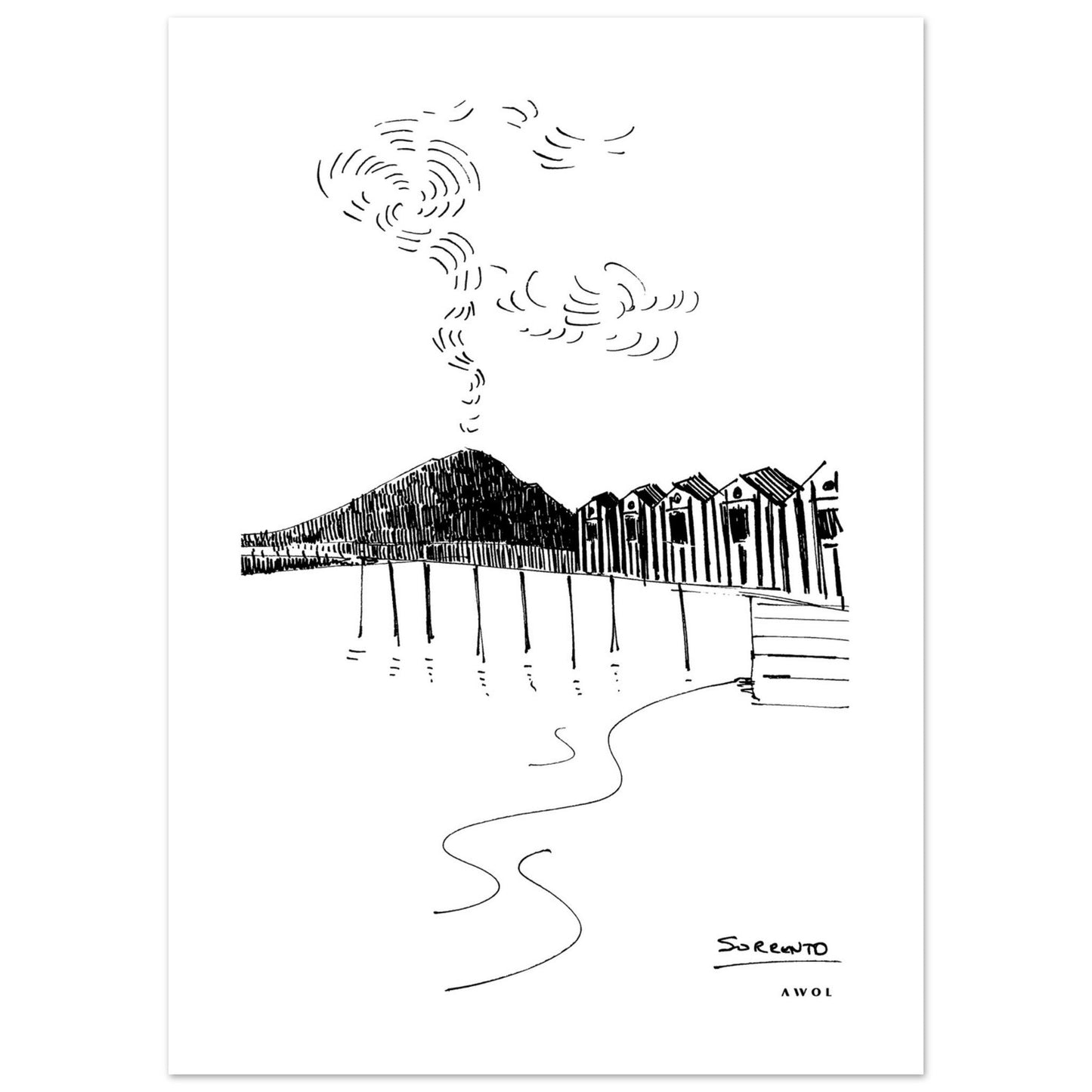 Bay of Naples, Sorrento Views: Amalfi Coast Poster Print - Creations Awol