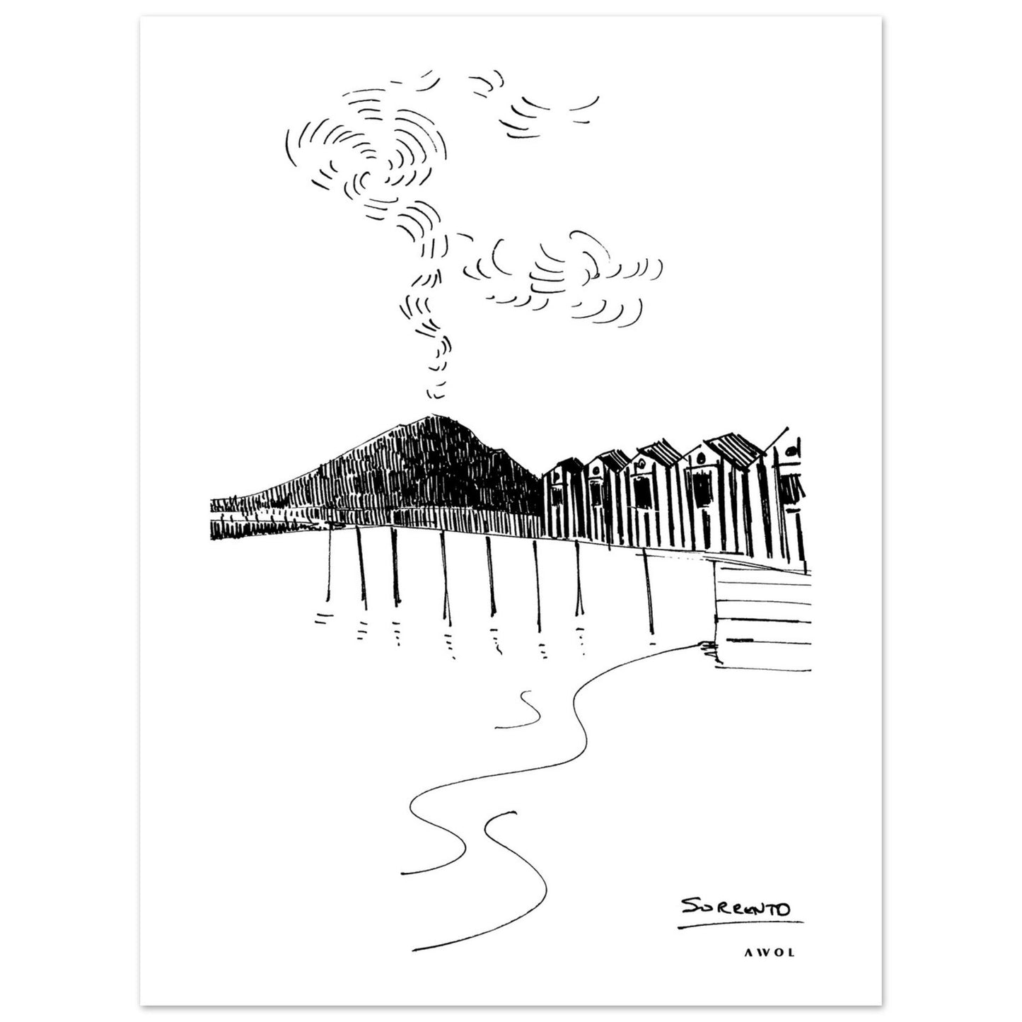 Bay of Naples, Sorrento Views: Amalfi Coast Poster Print - Creations Awol