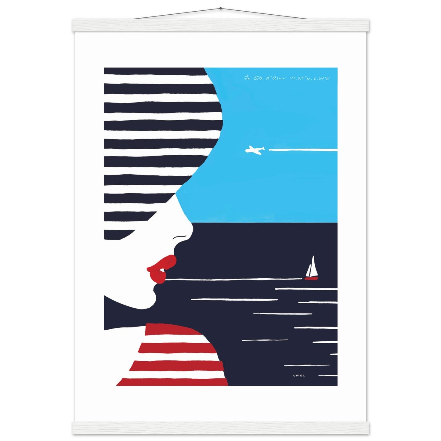 Beach Portrait Of A Woman By The Sea: Poster With Hanger - Creations Awol