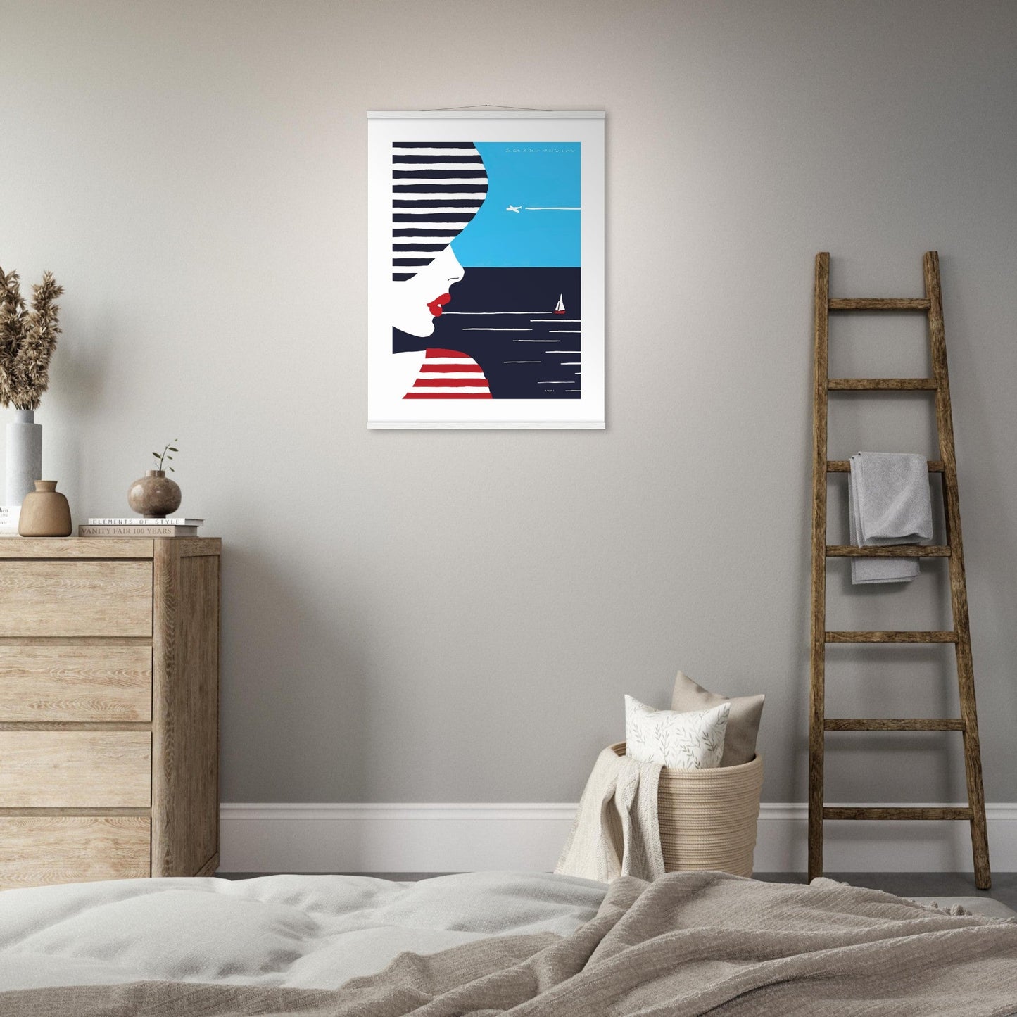 Beach Portrait Of A Woman By The Sea: Poster With Hanger - Creations Awol