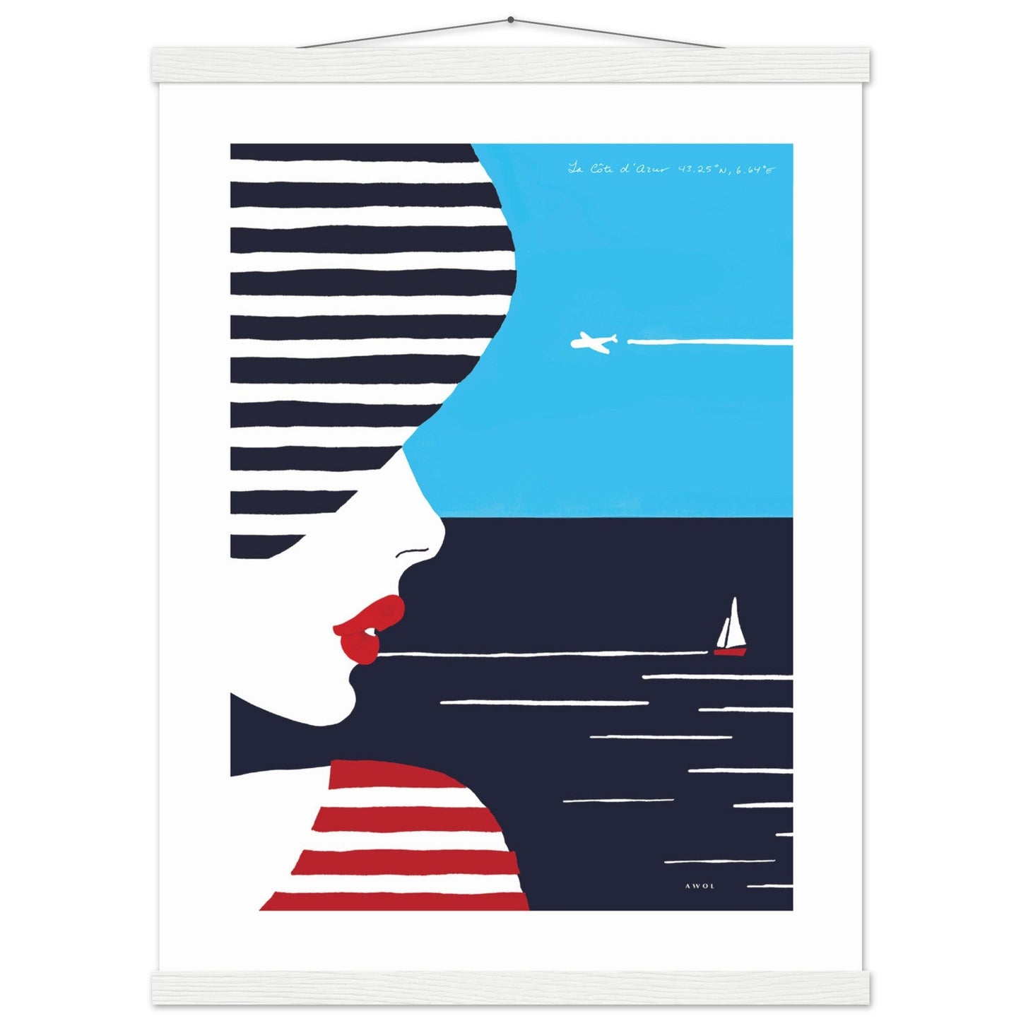 Beach Portrait Of A Woman By The Sea: Poster With Hanger - Creations Awol