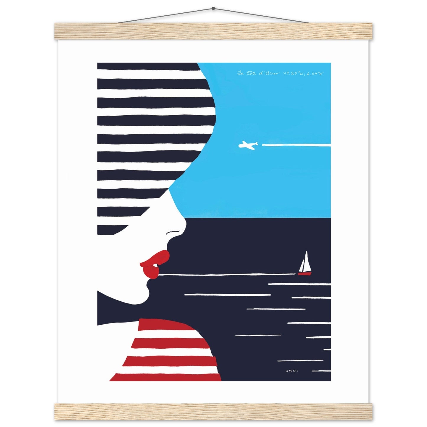 Beach Portrait Of A Woman By The Sea: Poster With Hanger - Creations Awol