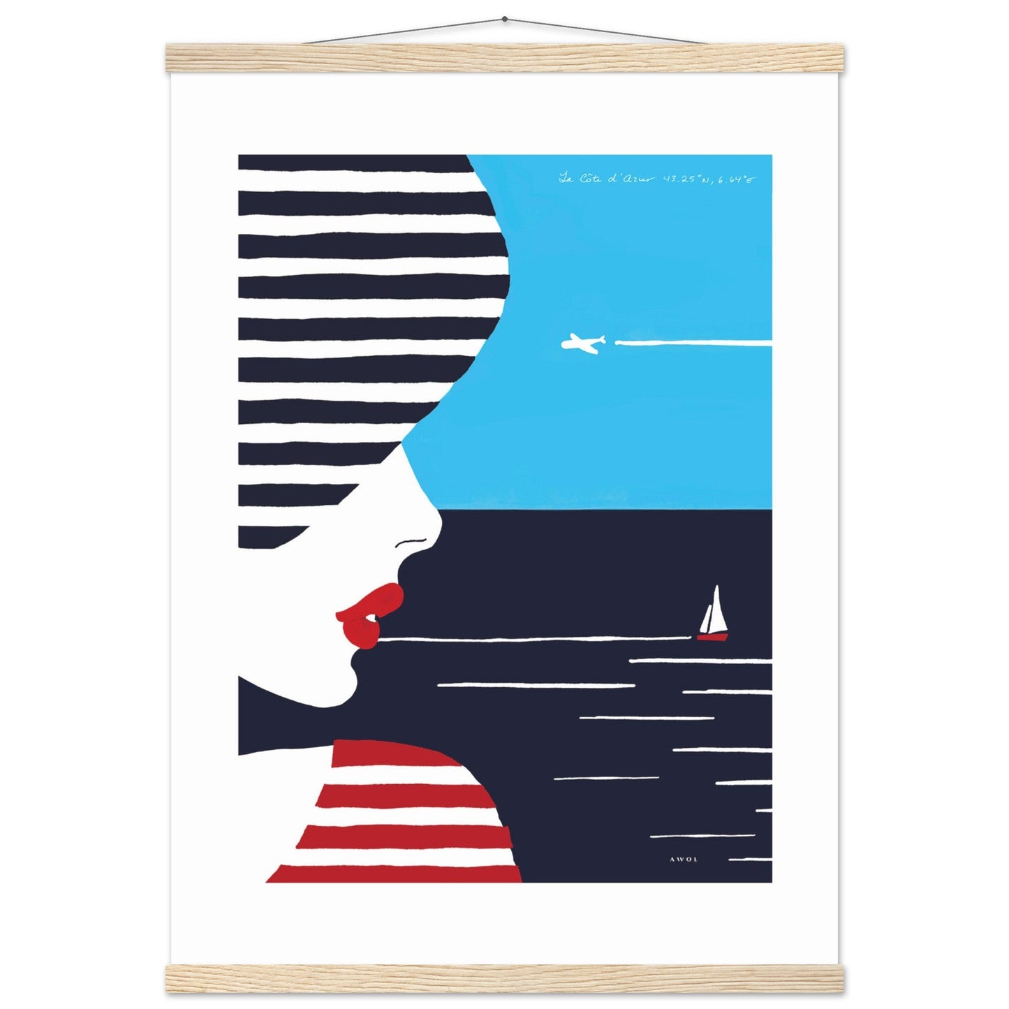 Beach Portrait Of A Woman By The Sea: Poster With Hanger - Creations Awol