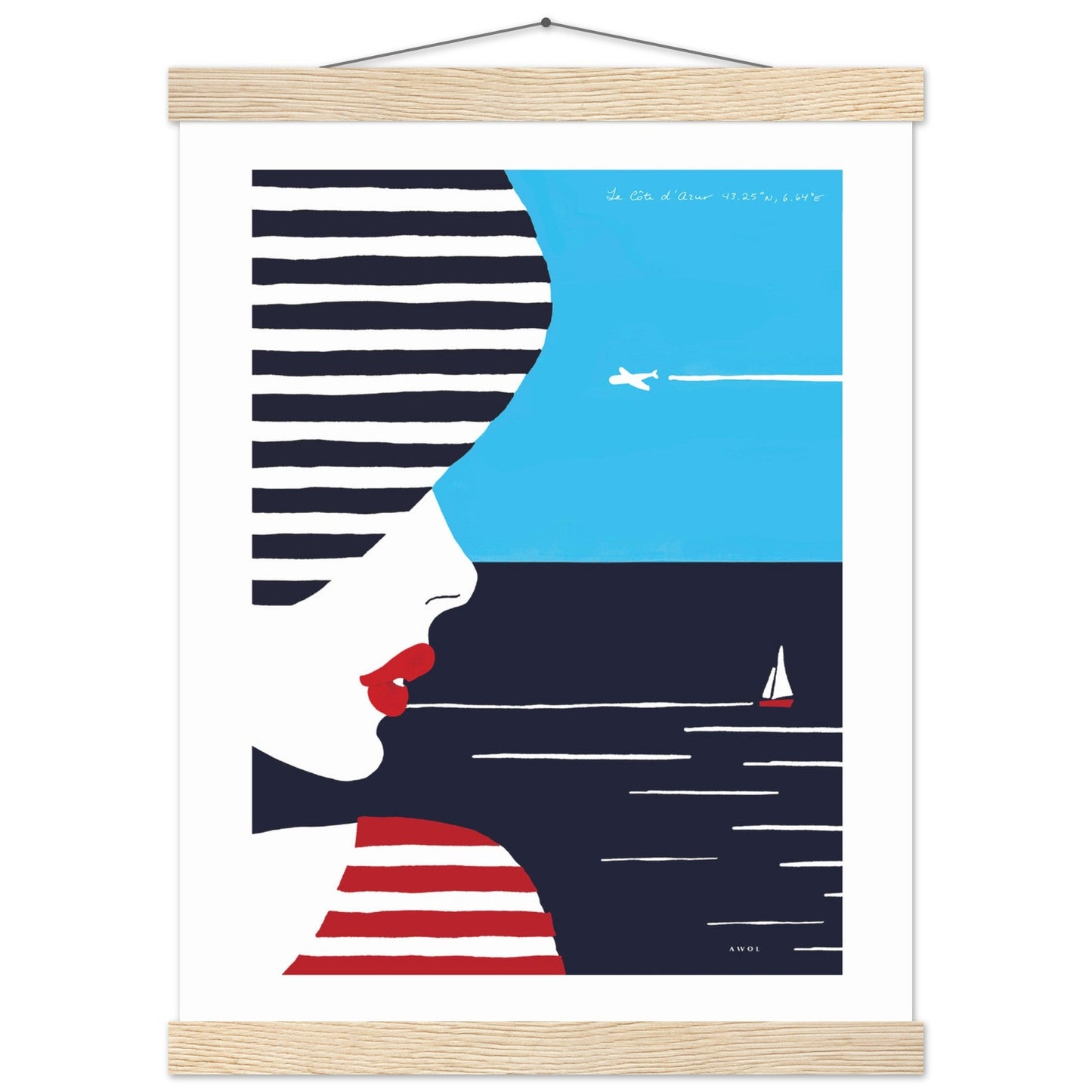 Beach Portrait Of A Woman By The Sea: Poster With Hanger - Creations Awol