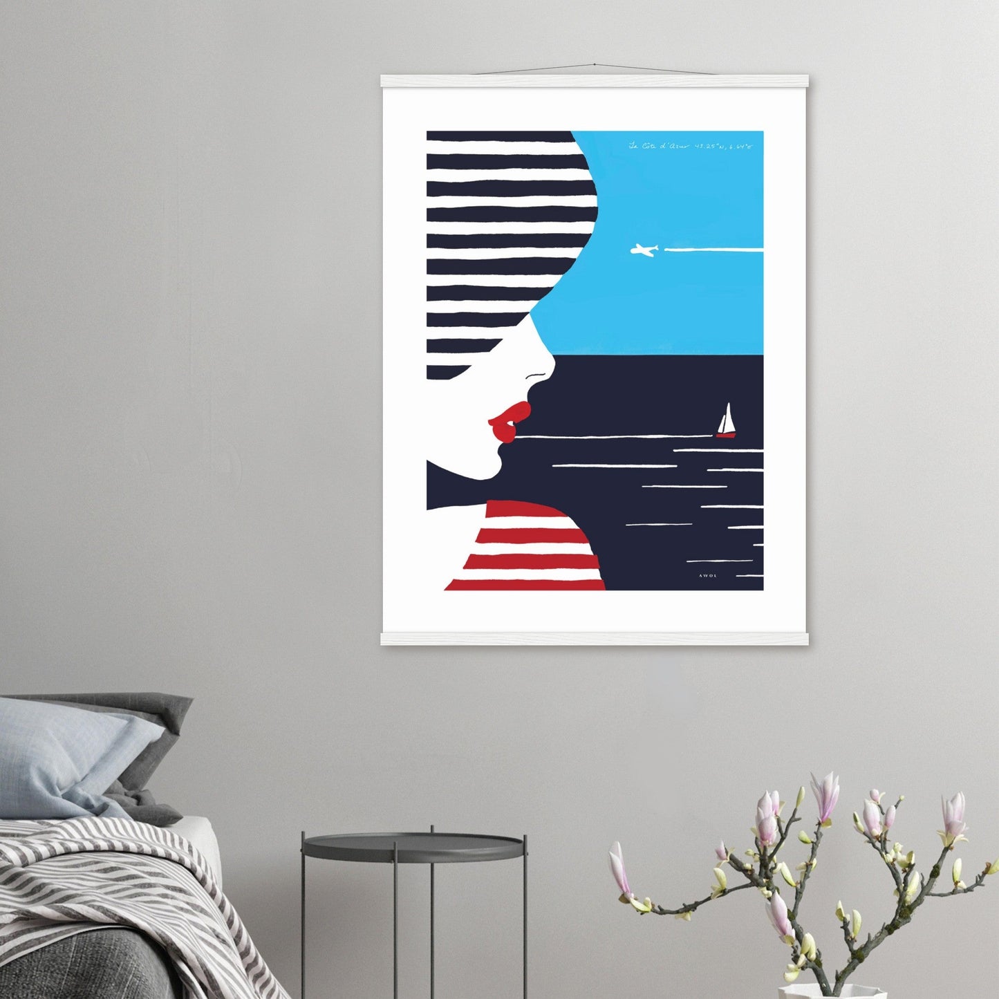 Beach Portrait Of A Woman By The Sea: Poster With Hanger - Creations Awol
