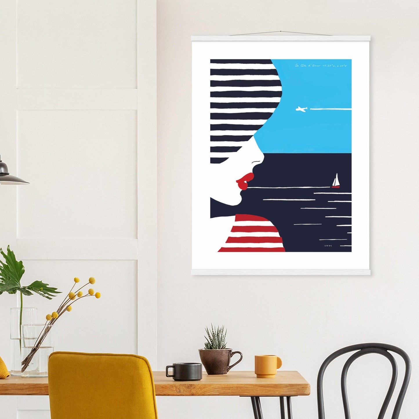 Beach Portrait Of A Woman By The Sea: Poster With Hanger - Creations Awol