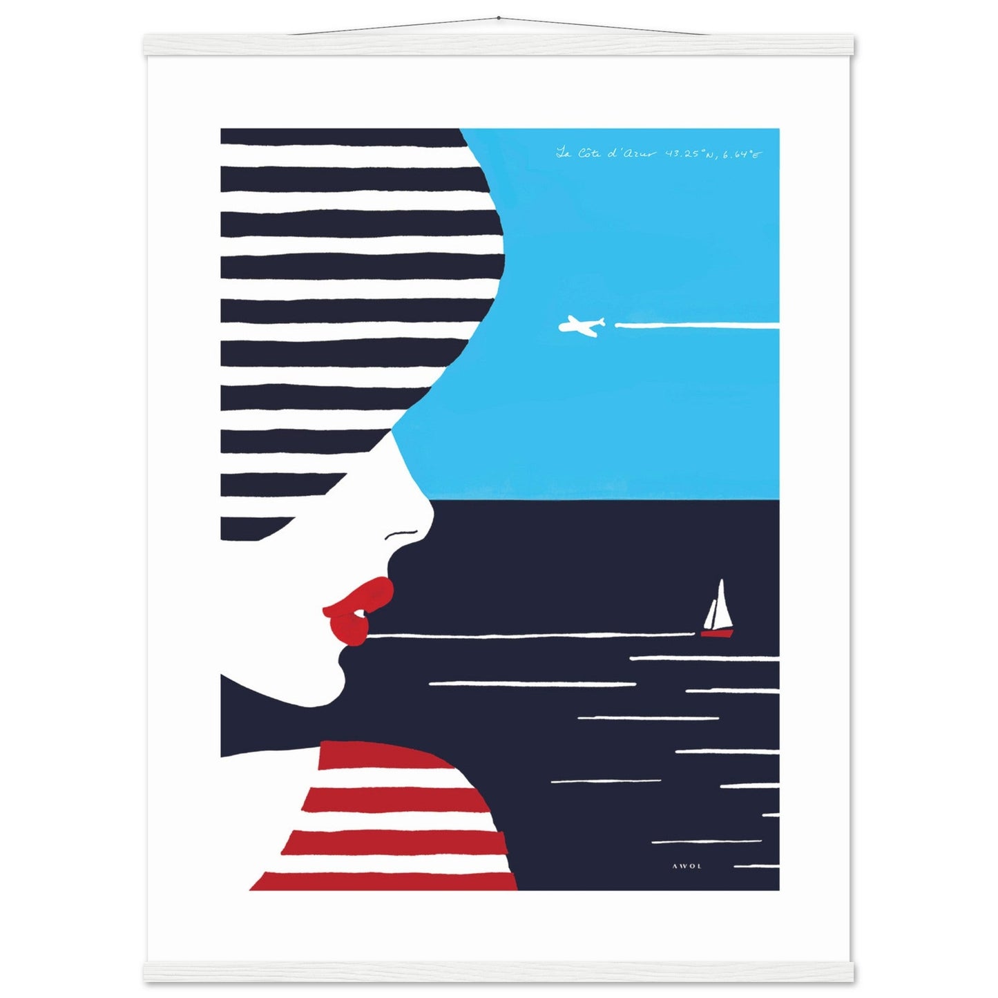 Beach Portrait Of A Woman By The Sea: Poster With Hanger - Creations Awol