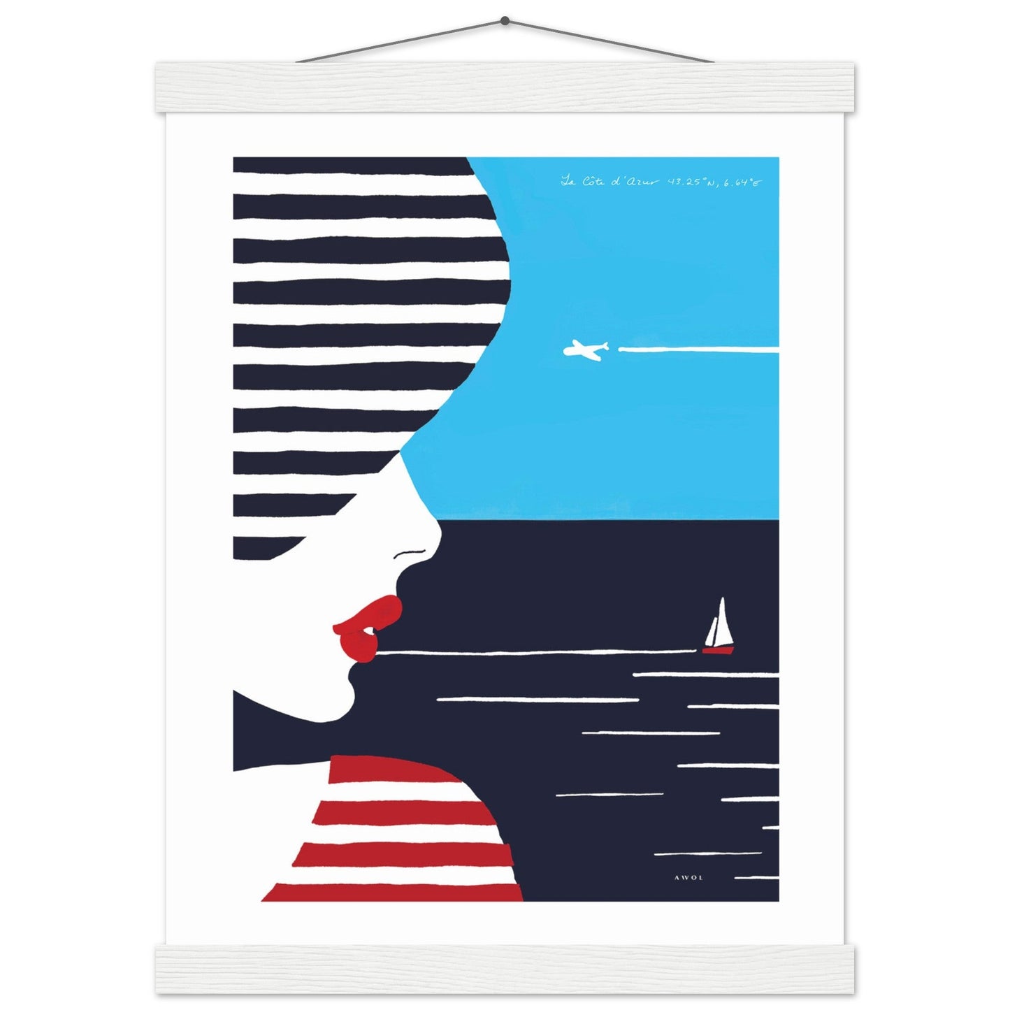Beach Portrait Of A Woman By The Sea: Poster With Hanger - Creations Awol