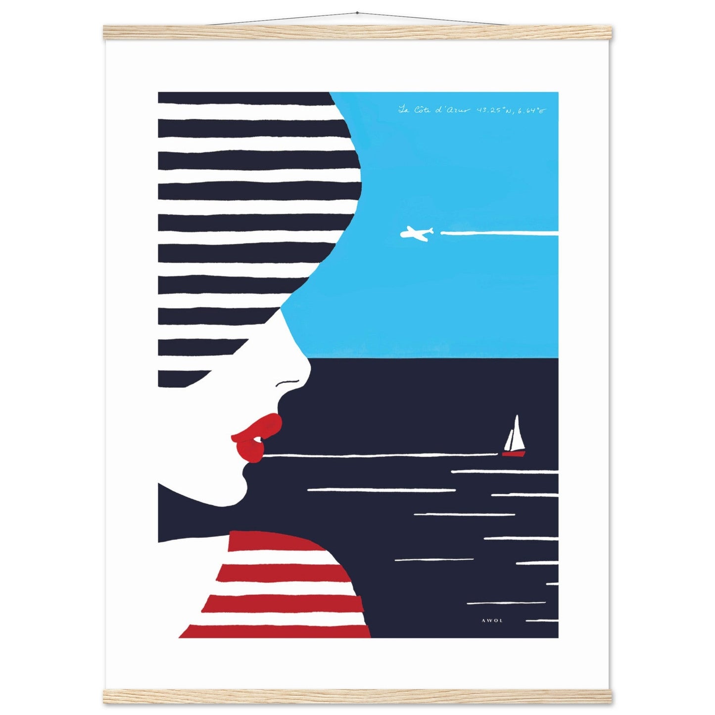 Beach Portrait Of A Woman By The Sea: Poster With Hanger - Creations Awol