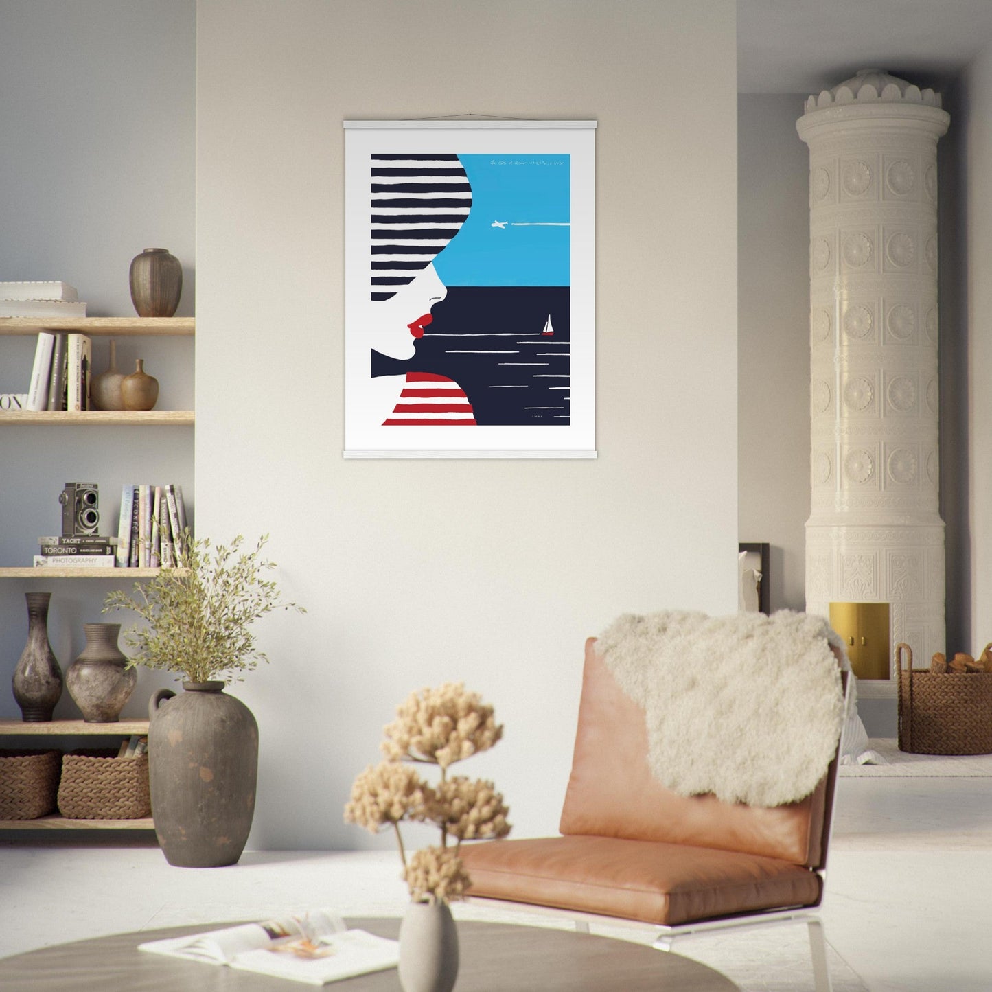 Beach Portrait Of A Woman By The Sea: Poster With Hanger - Creations Awol