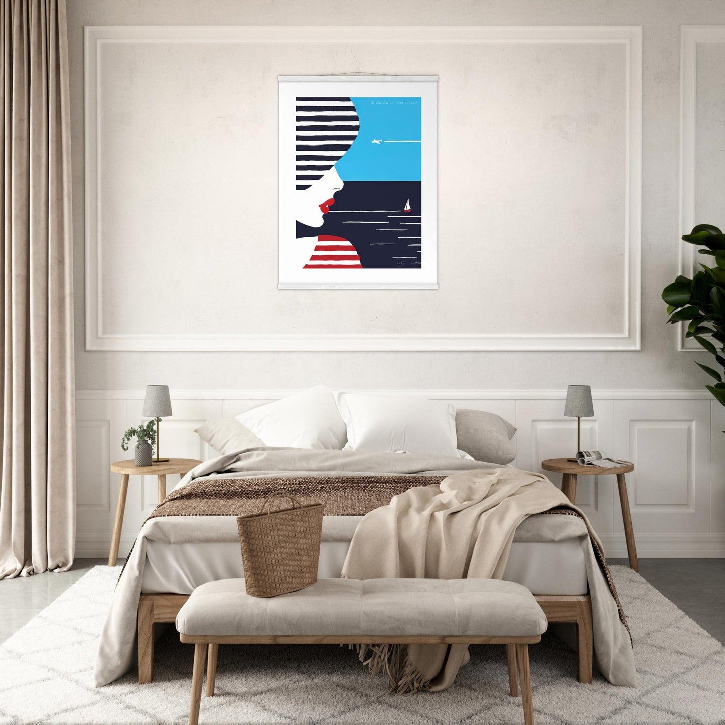 Beach Portrait Of A Woman By The Sea: Poster With Hanger - Creations Awol