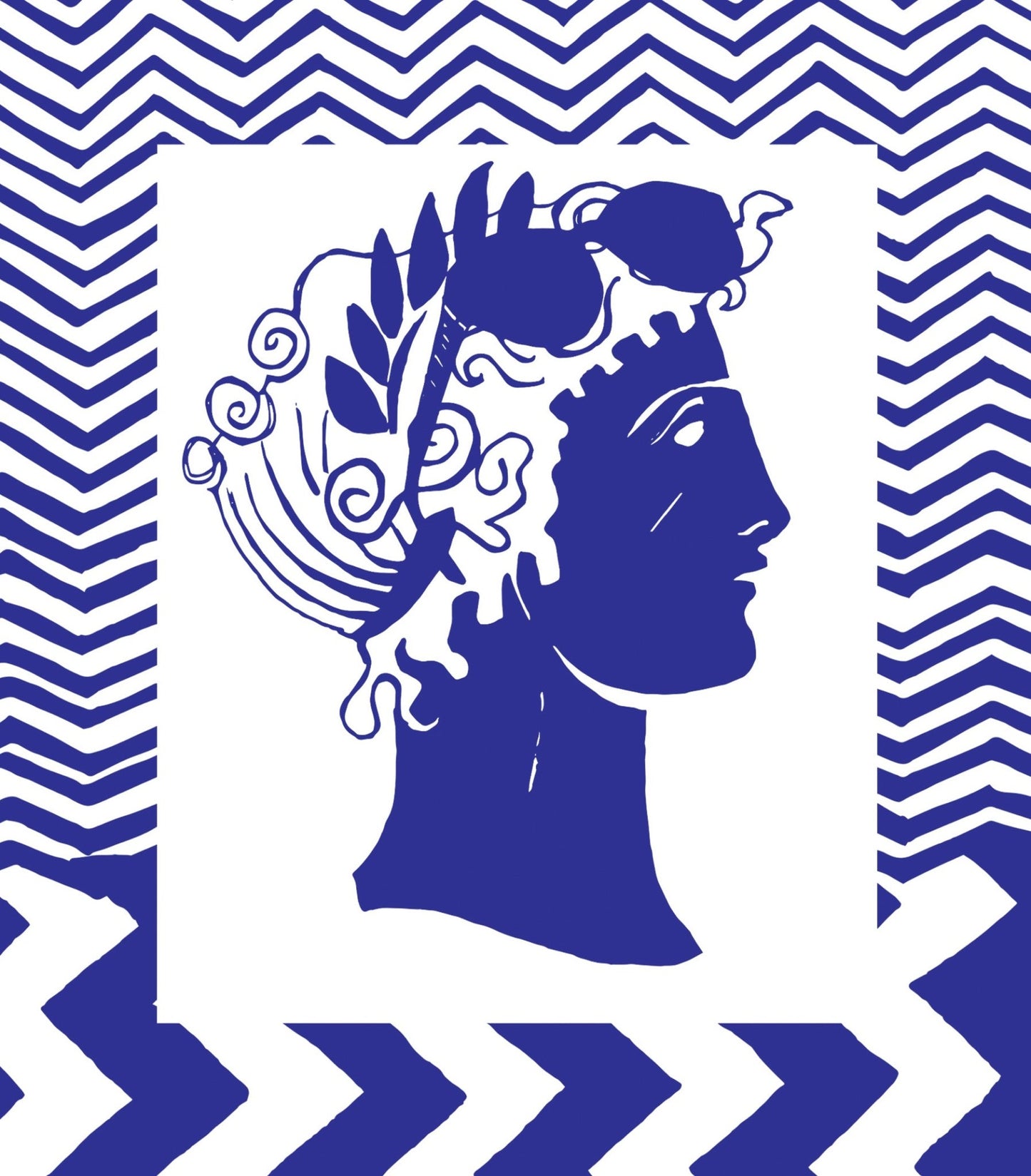 Beach Travel Art Print: Blue Abstract Portrait Poster with Hanger - Creations Awol