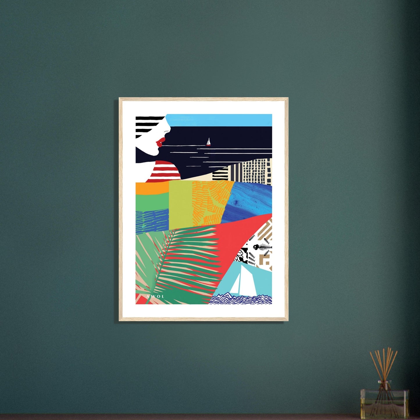 Beach Vibes: Classic Matte Paper Wooden Framed Poster - Creations Awol