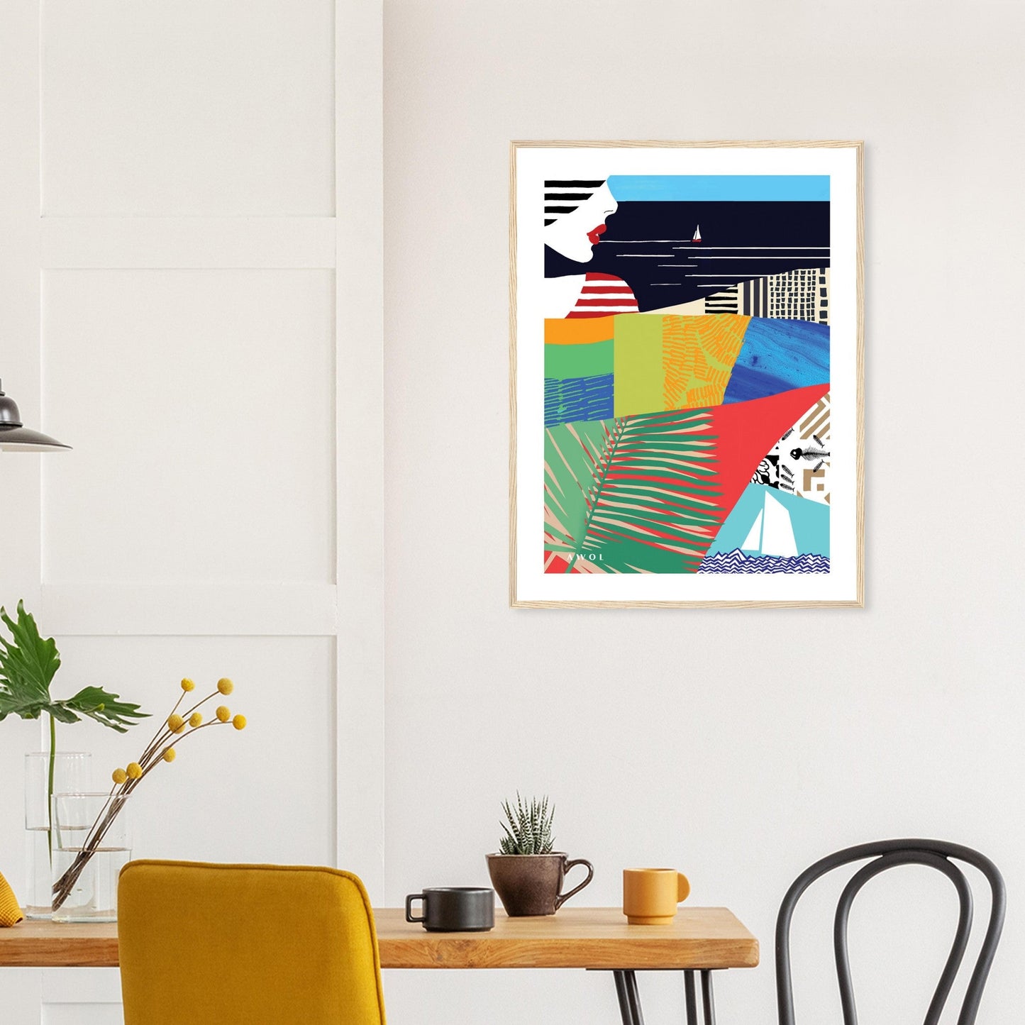Beach Vibes: Classic Matte Paper Wooden Framed Poster - Creations Awol
