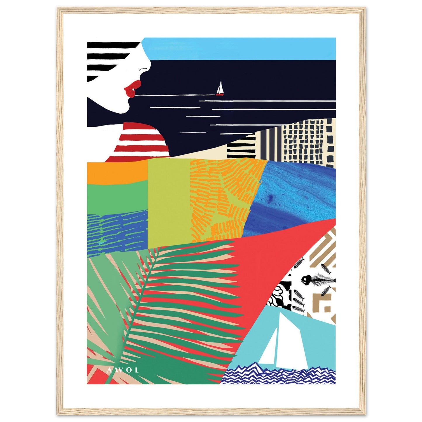 Beach Vibes: Classic Matte Paper Wooden Framed Poster - Creations Awol