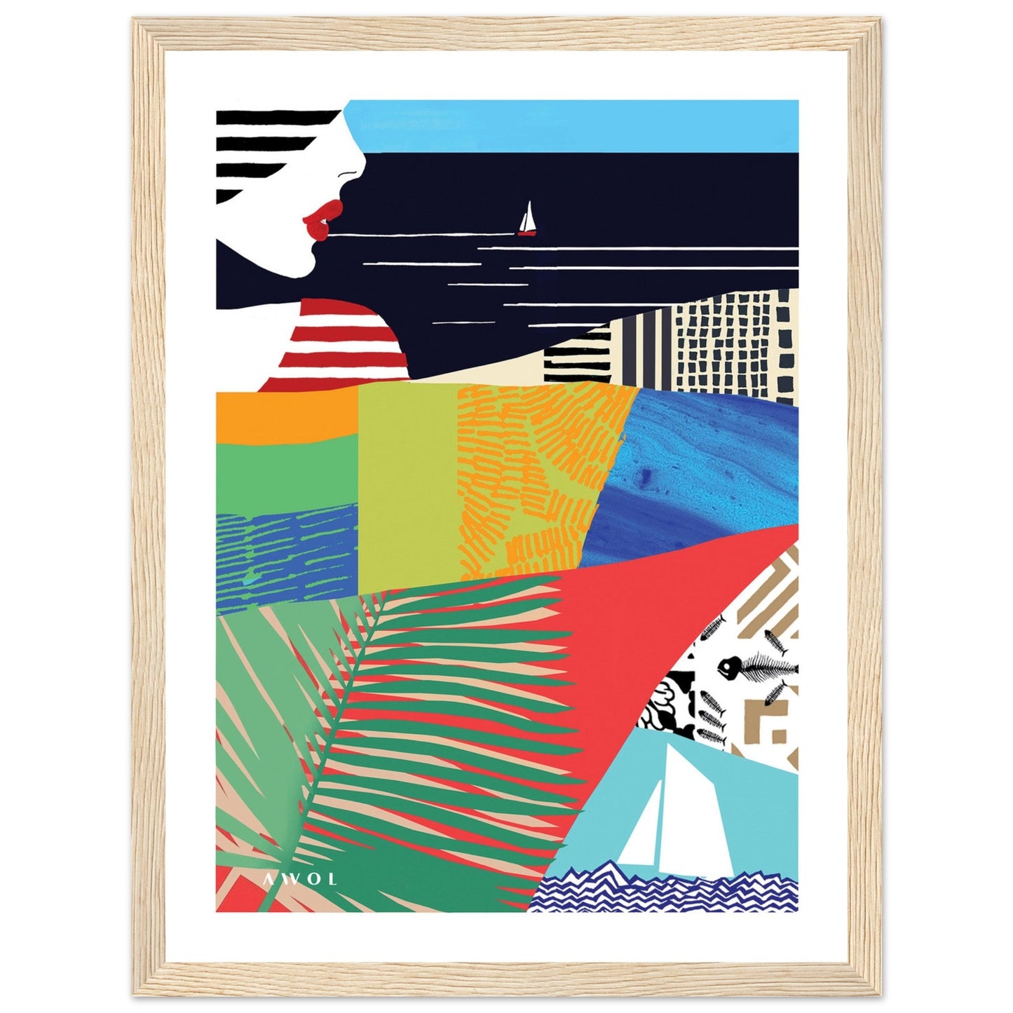 Beach Vibes: Classic Matte Paper Wooden Framed Poster - Creations Awol