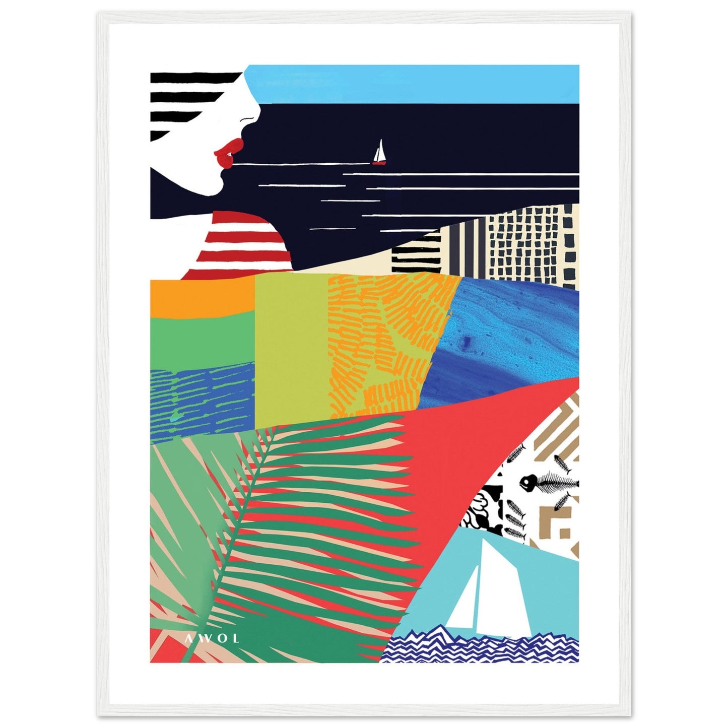 Beach Vibes: Classic Matte Paper Wooden Framed Poster - Creations Awol