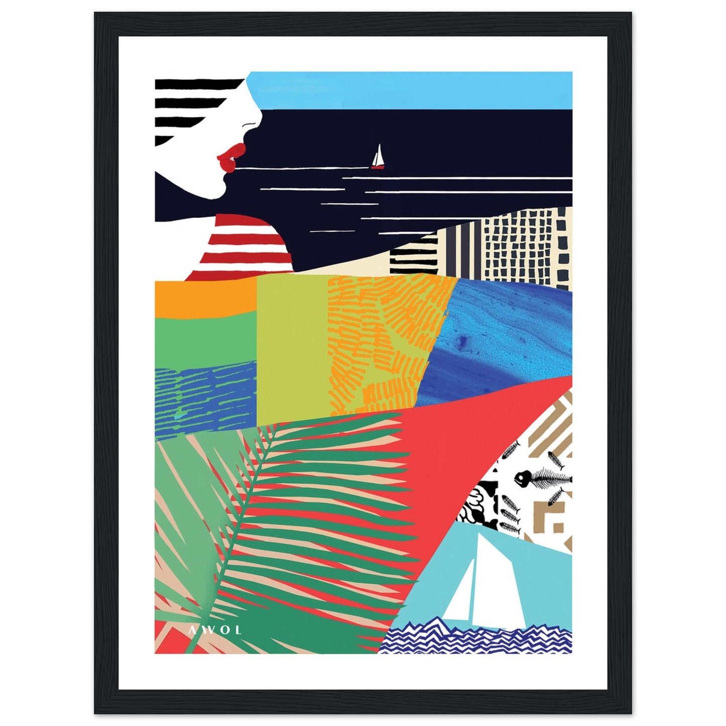 Beach Vibes: Classic Matte Paper Wooden Framed Poster - Creations Awol