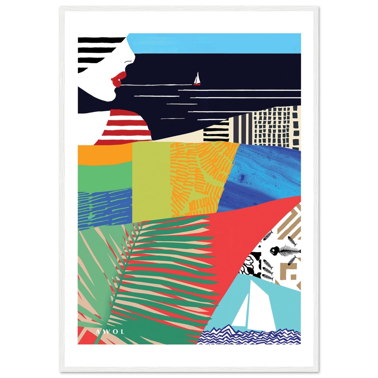 Beach Vibes: Classic Matte Paper Wooden Framed Poster - Creations Awol