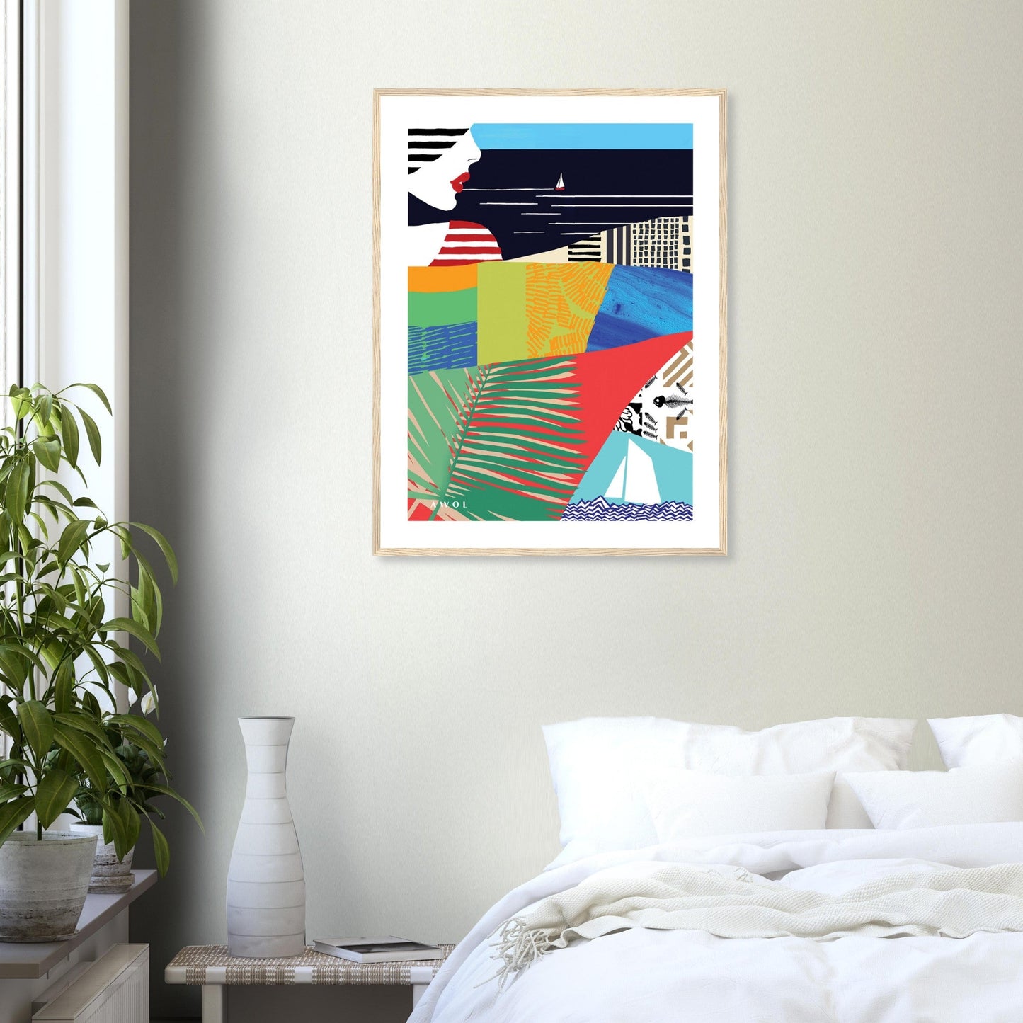 Beach Vibes: Classic Matte Paper Wooden Framed Poster - Creations Awol
