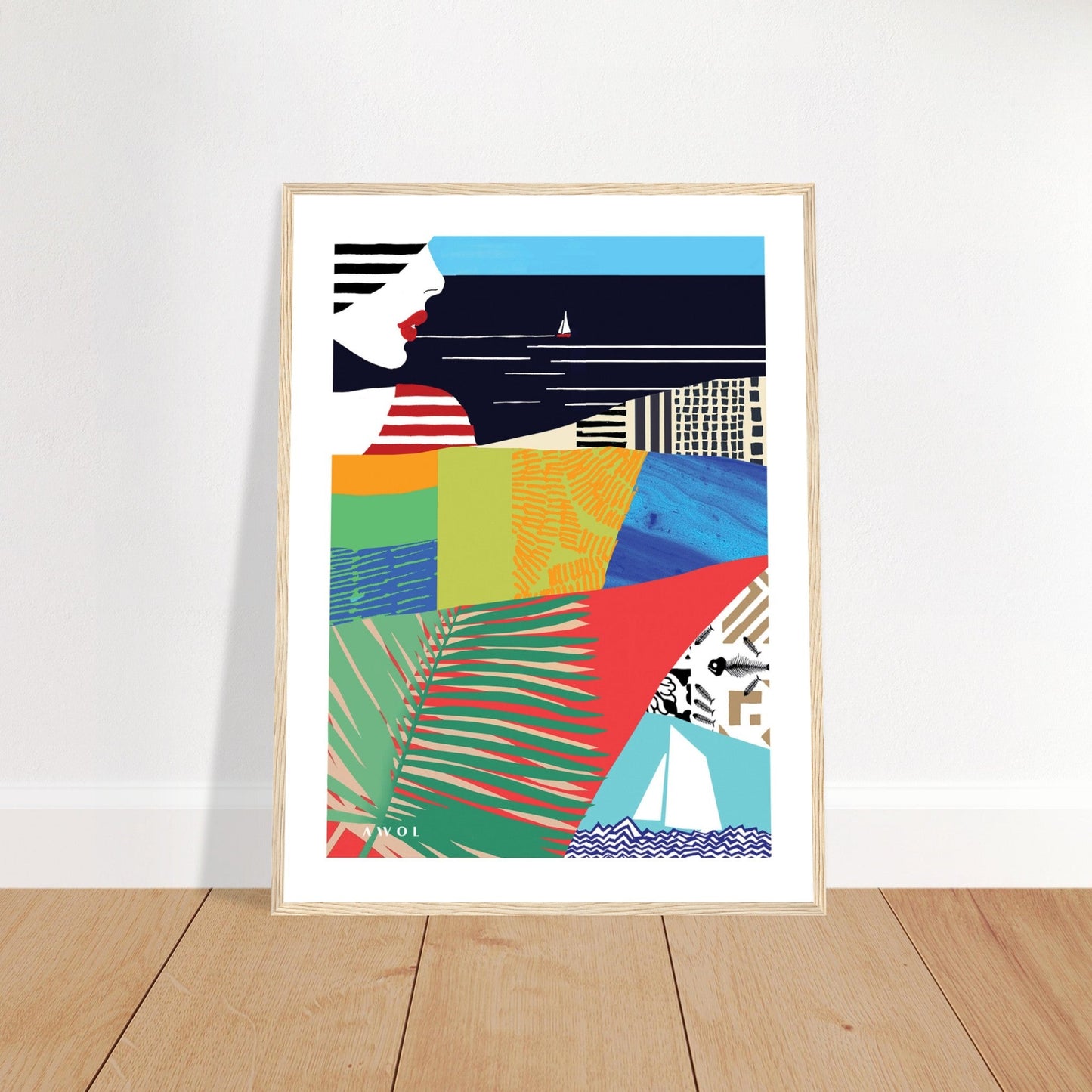 Beach Vibes: Classic Matte Paper Wooden Framed Poster - Creations Awol