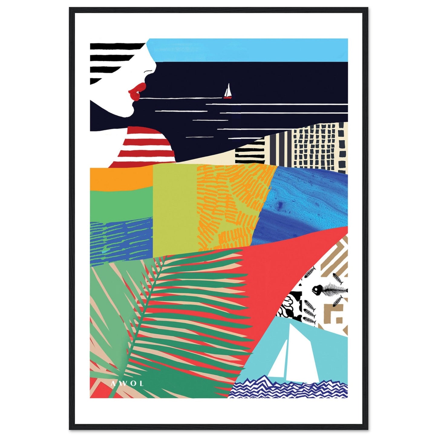 Beach Vibes: Classic Matte Paper Wooden Framed Poster - Creations Awol
