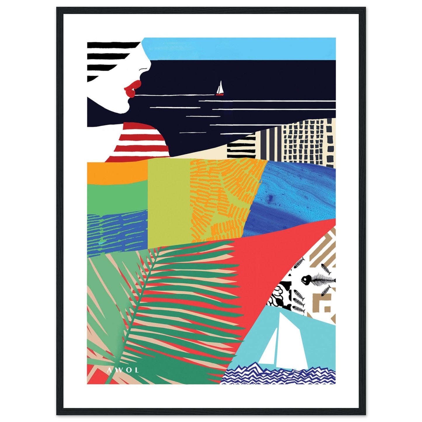 Beach Vibes: Classic Matte Paper Wooden Framed Poster - Creations Awol