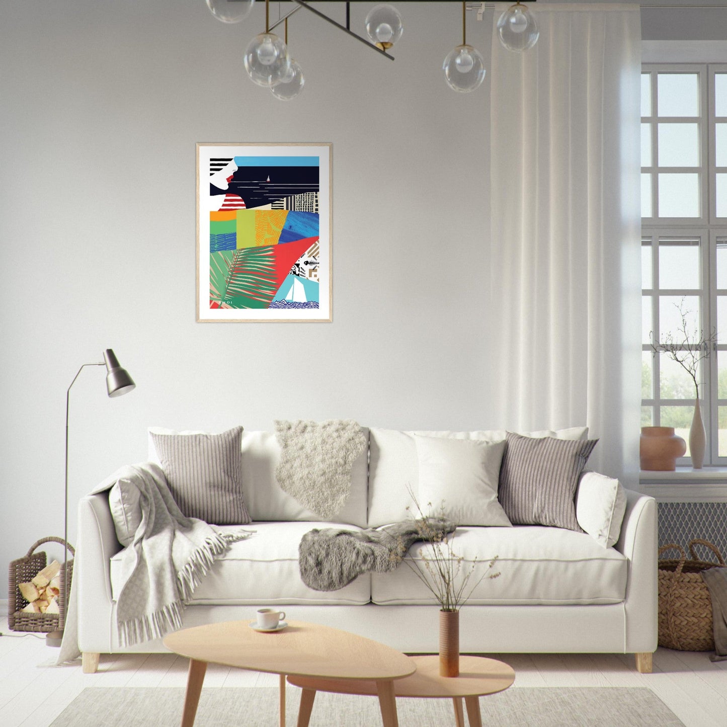 Beach Vibes: Classic Matte Paper Wooden Framed Poster - Creations Awol
