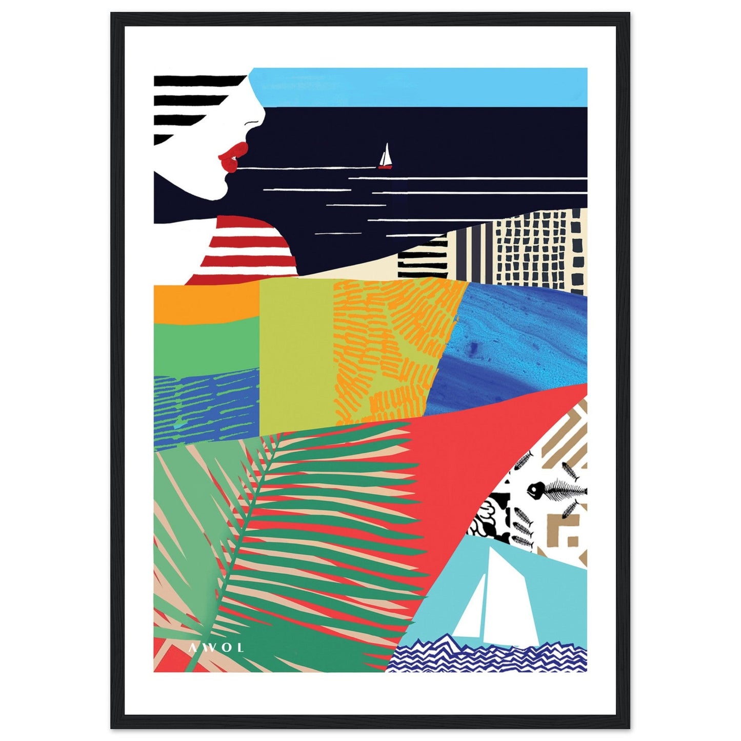 Beach Vibes: Classic Matte Paper Wooden Framed Poster - Creations Awol