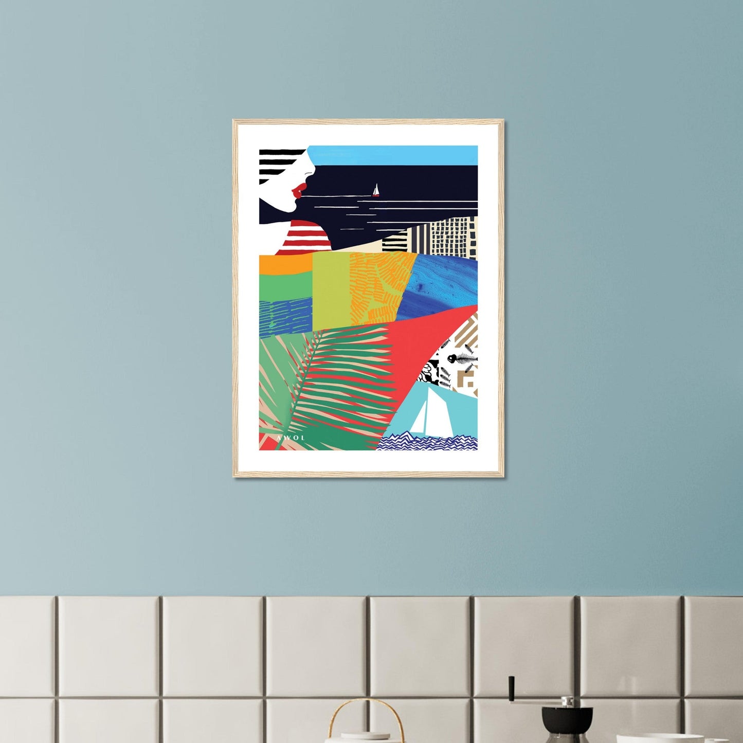 Beach Vibes: Classic Matte Paper Wooden Framed Poster - Creations Awol