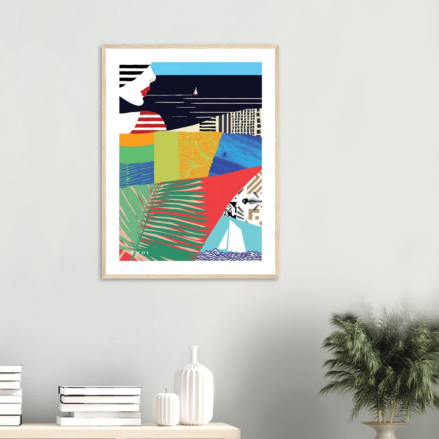 Beach Vibes: Classic Matte Paper Wooden Framed Poster - Creations Awol