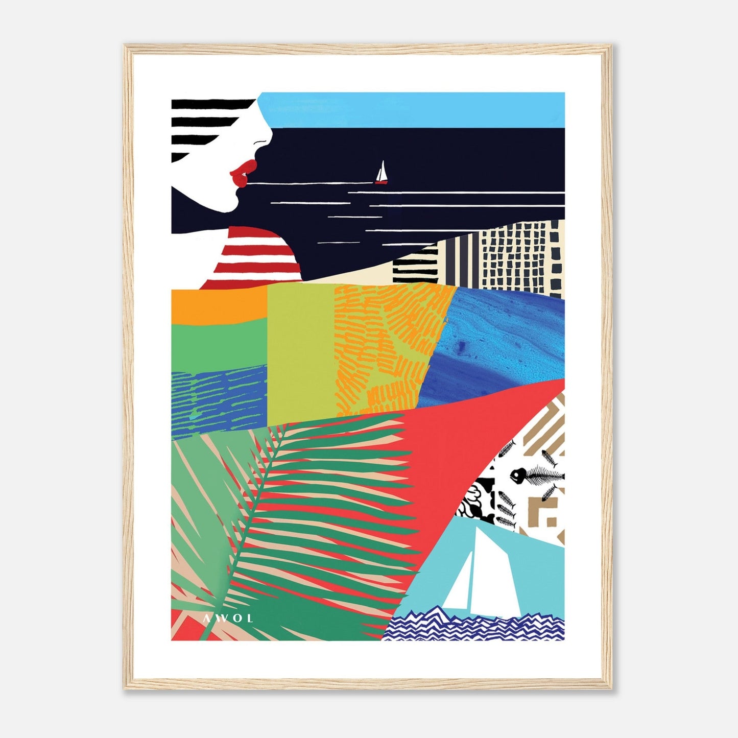 Beach Vibes: Classic Matte Paper Wooden Framed Poster - Creations Awol