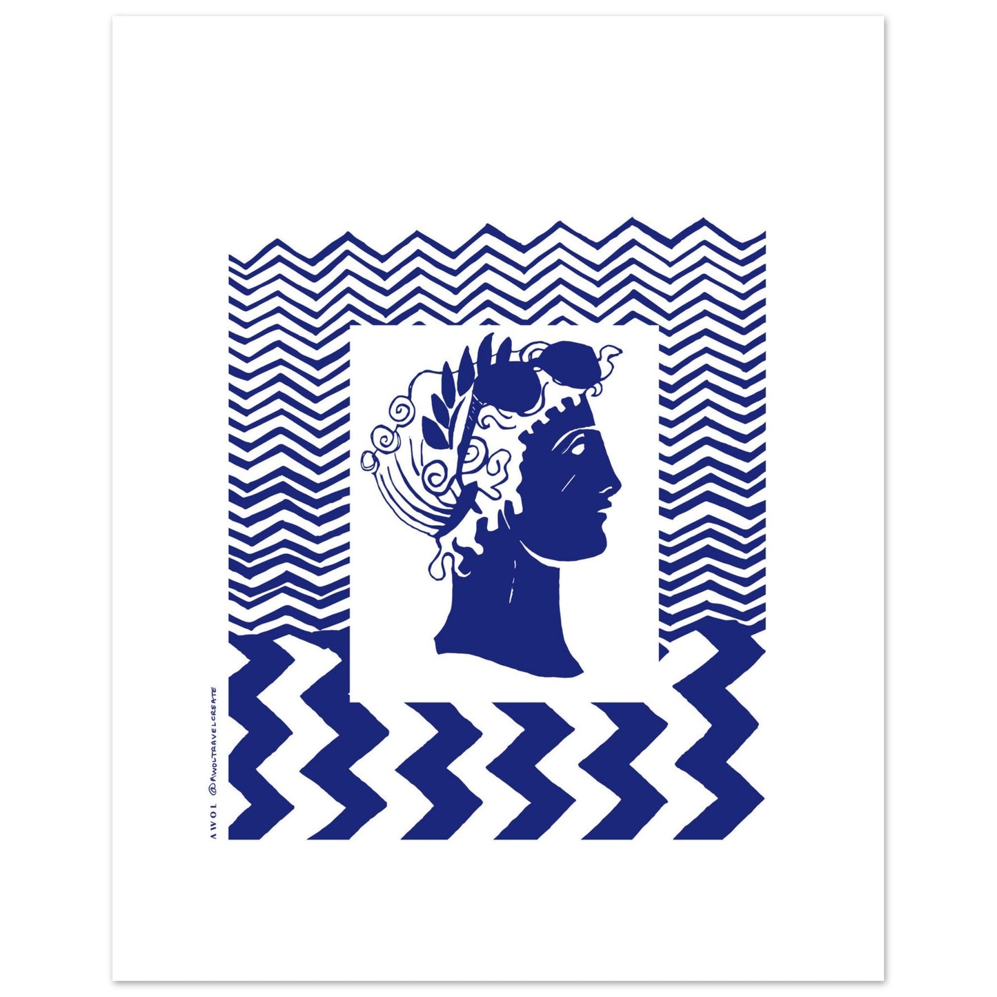 Beach Wall Art, Man Looking At The Sea, Modern Portrait Poster Print - Creations Awol