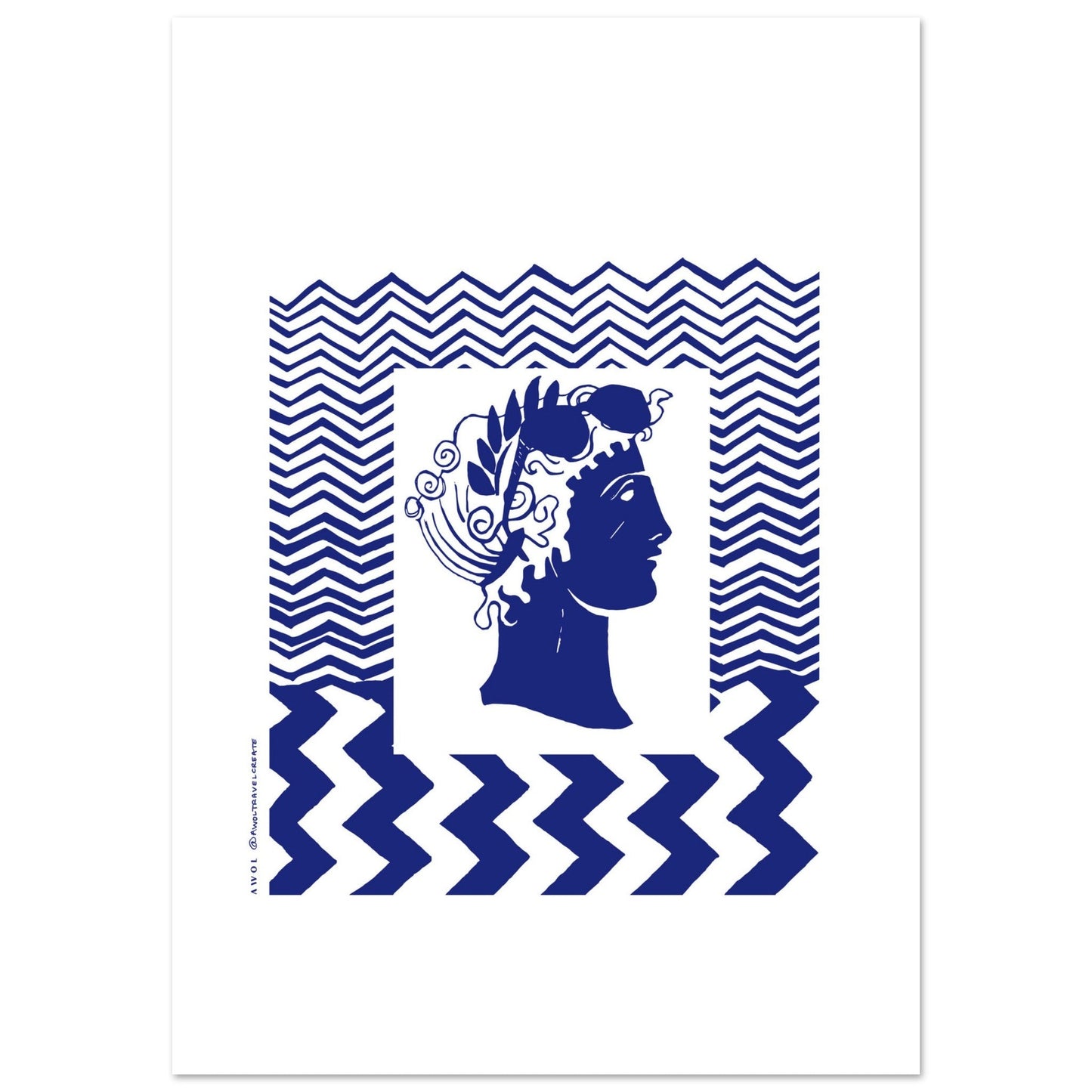 Beach Wall Art, Man Looking At The Sea, Modern Portrait Poster Print - Creations Awol